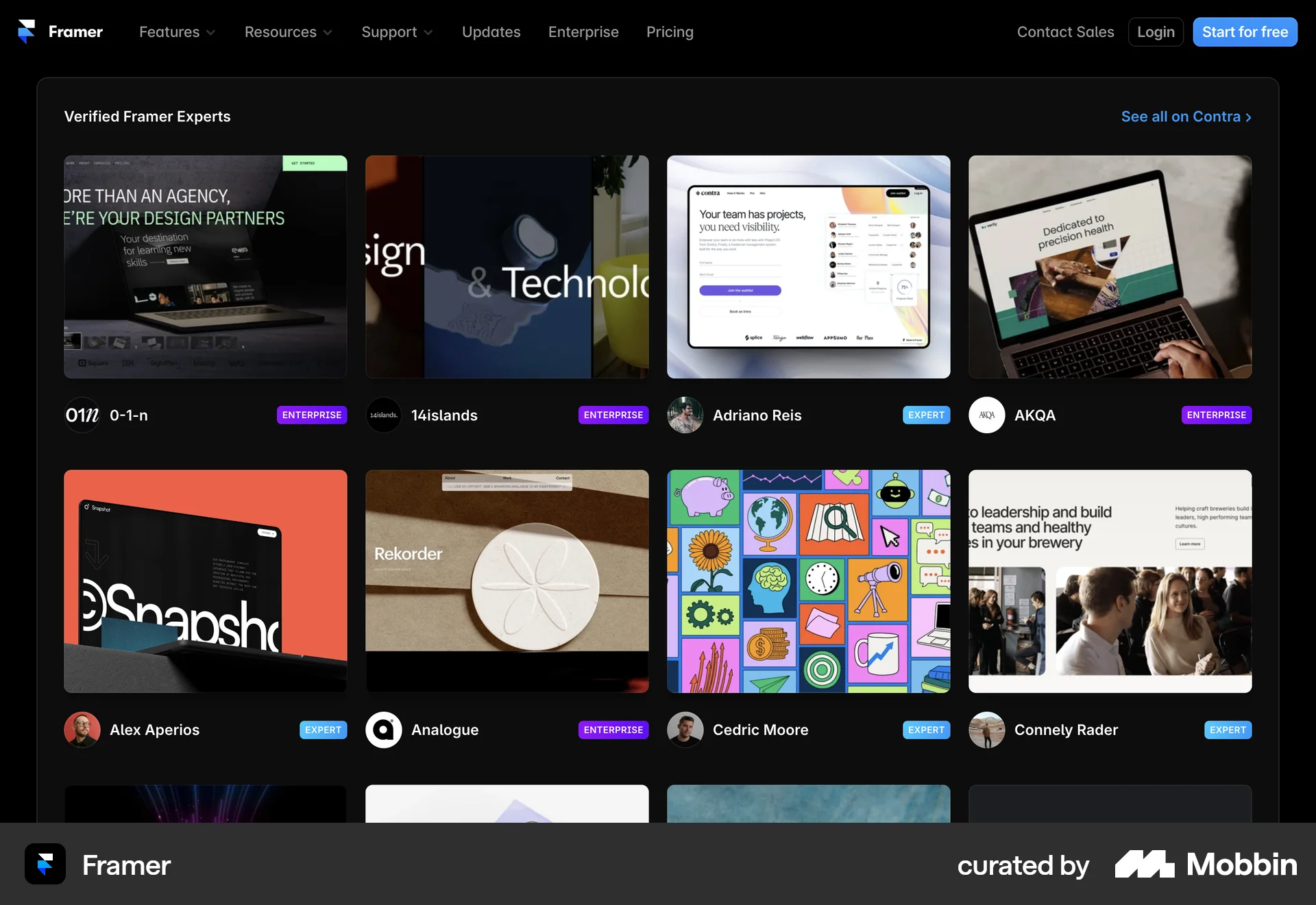 Framer Web screen containing Badge UI element