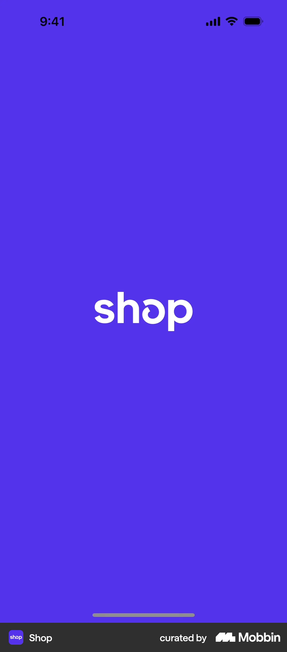 Shop iOS Splash Screen screen