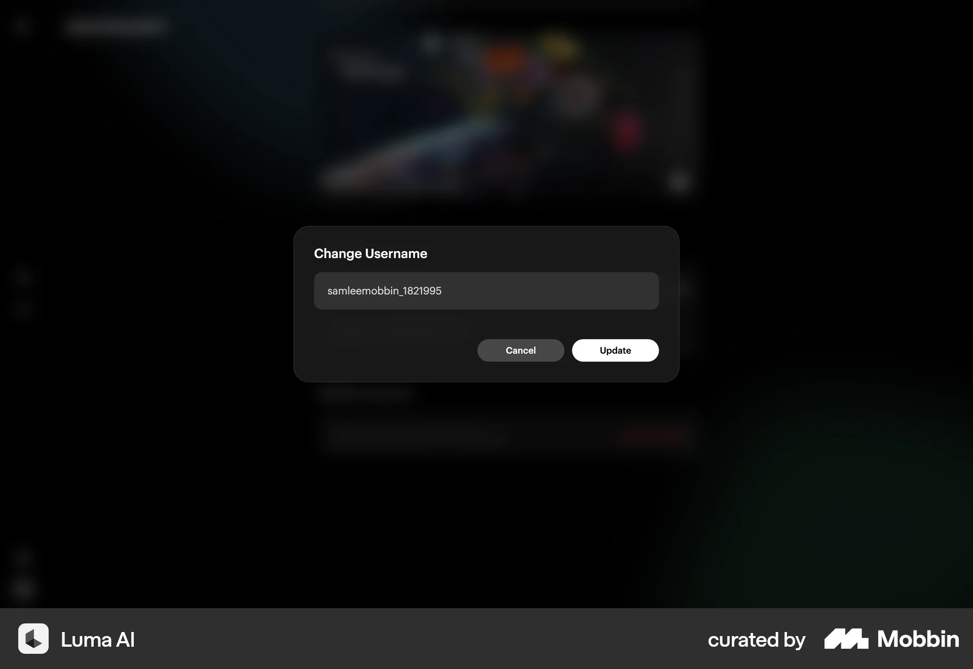 Luma AI Web Edit screen