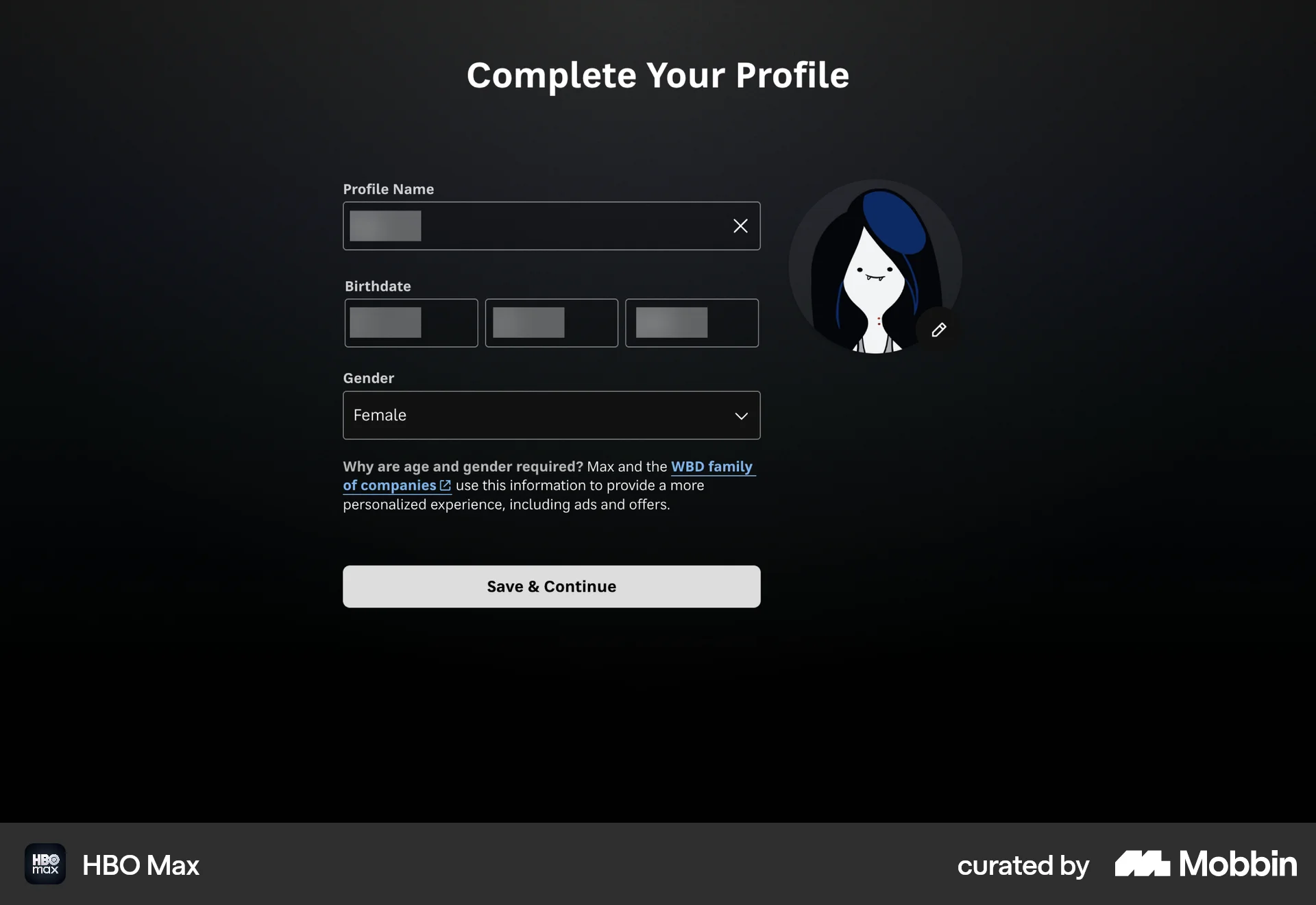 HBO Max Web Entertainment App screen
