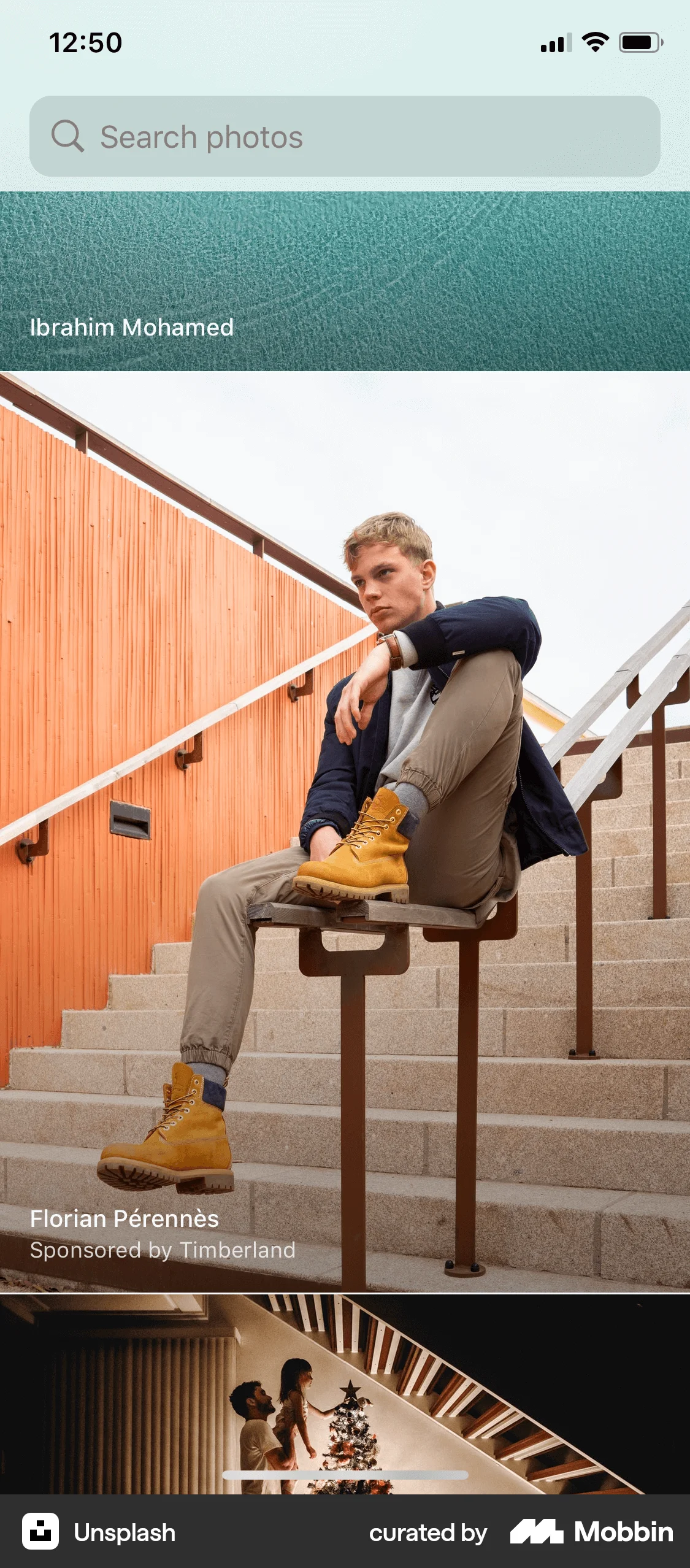 Unsplash iOS screen containing Photo UI element