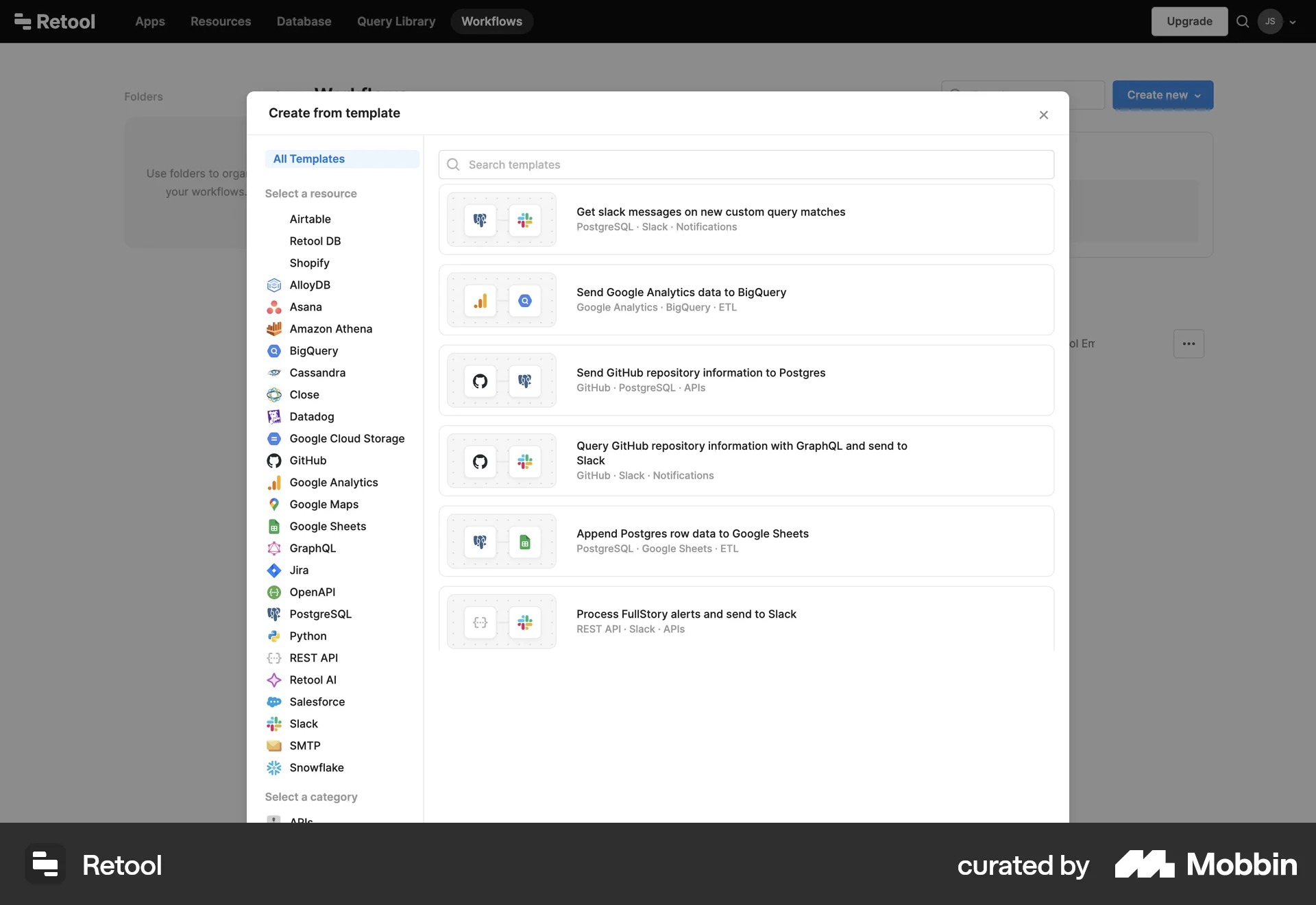 Retool Web Browse & Discover screen
