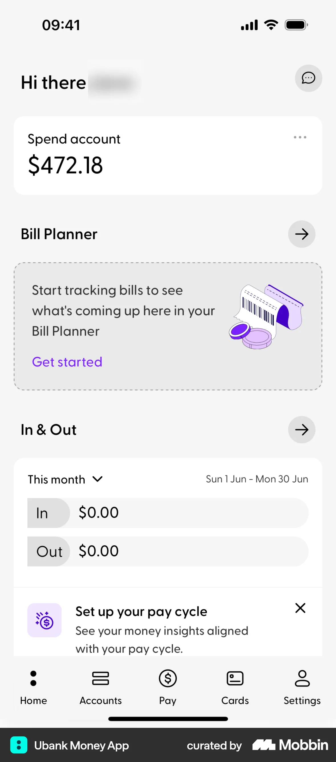 Ubank Money App iOS screen