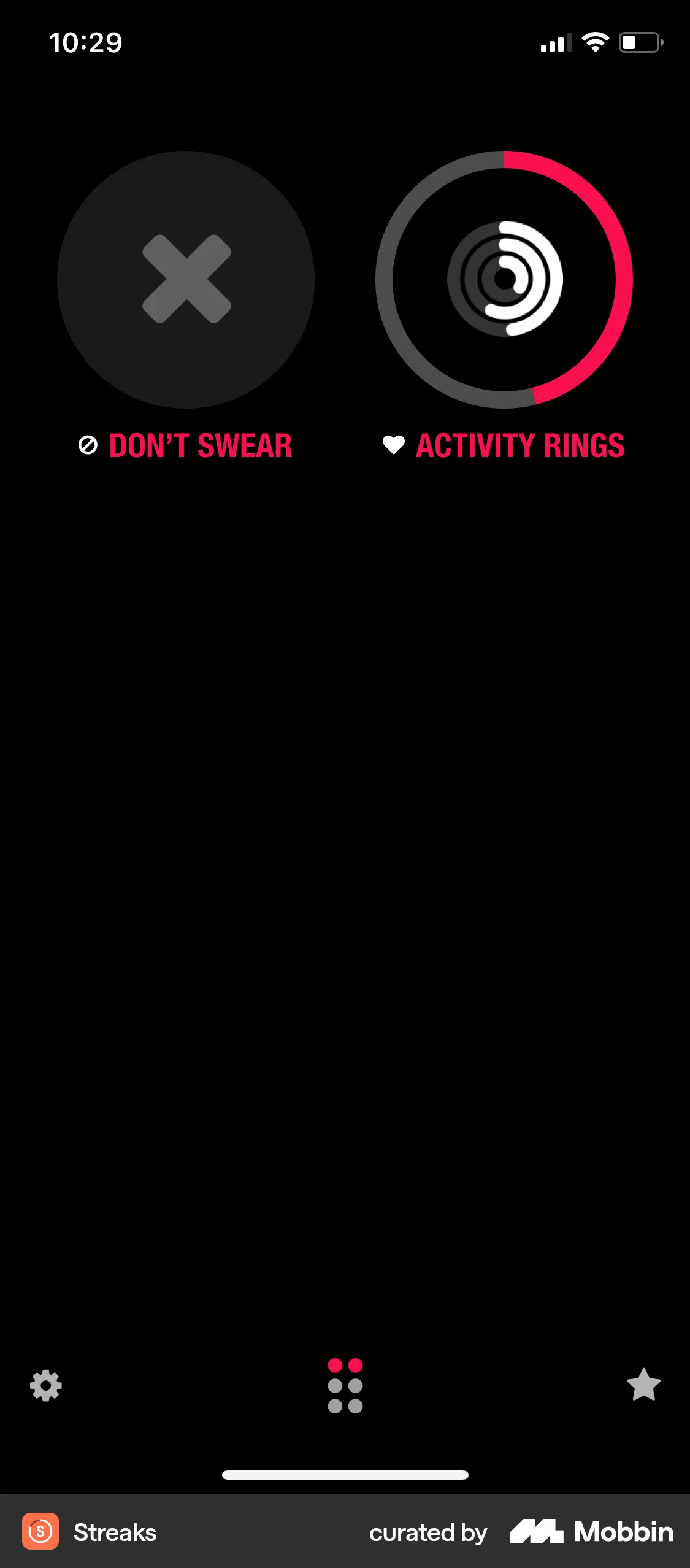 Streaks iOS Note Detail screen