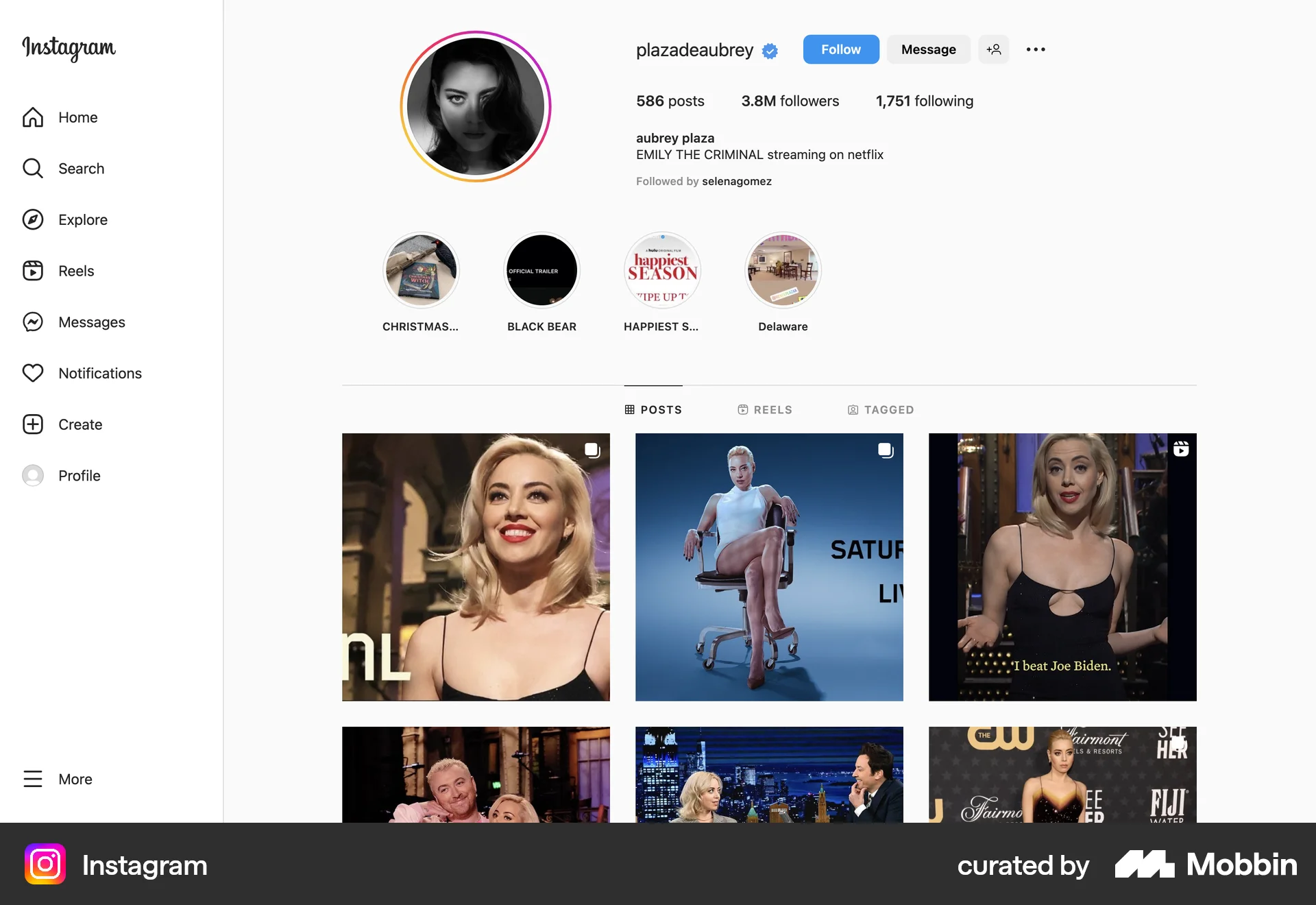 Instagram Web Social Networking App screen