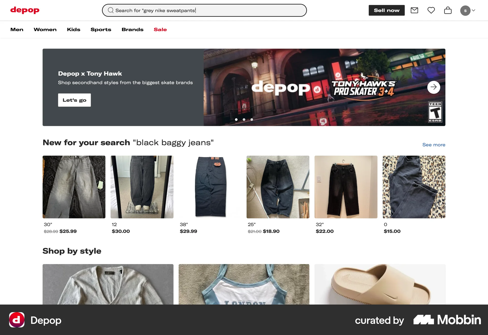 Depop Web Pricing screen