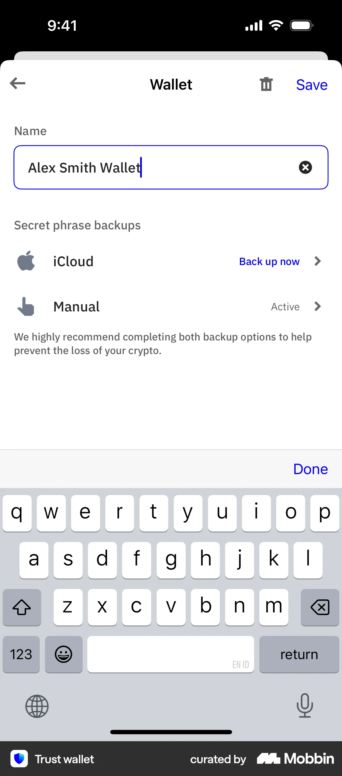 Trust Wallet iOS Crypto & Web3 App screen