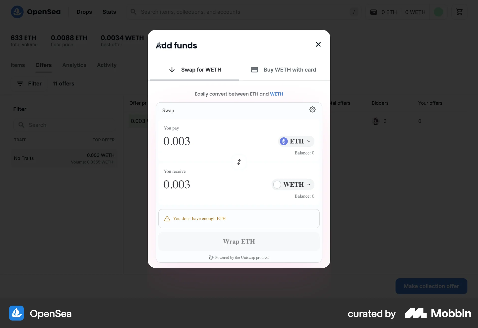 OpenSea Web Other Action screen