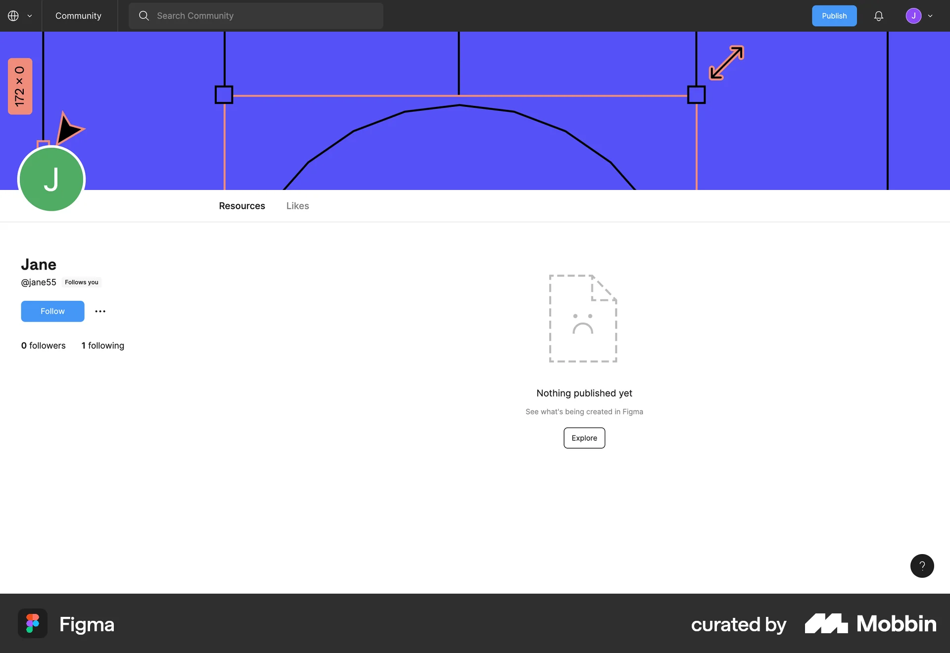 Figma Web User / Group Profile screen