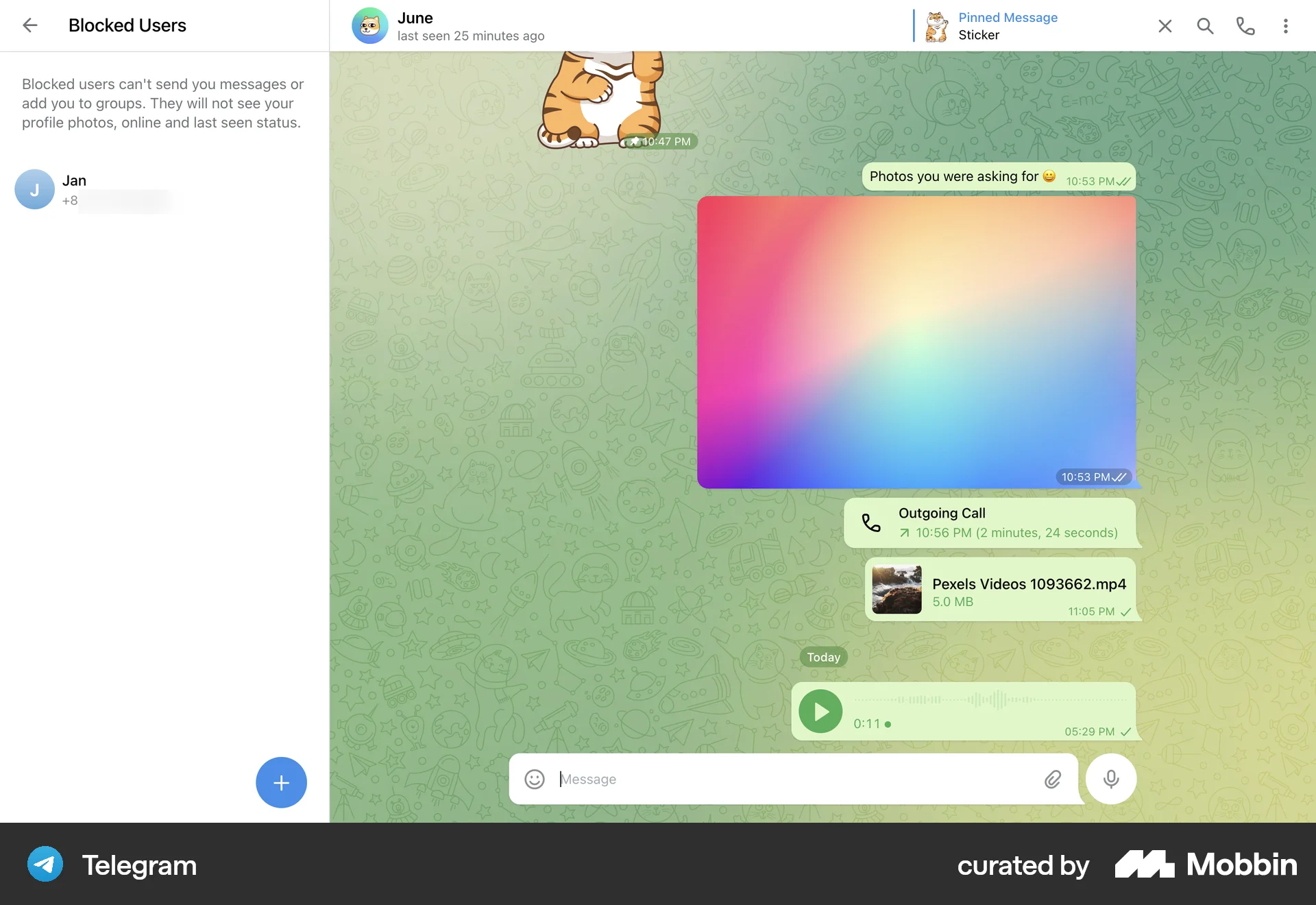 Telegram Web Ban & Block screen