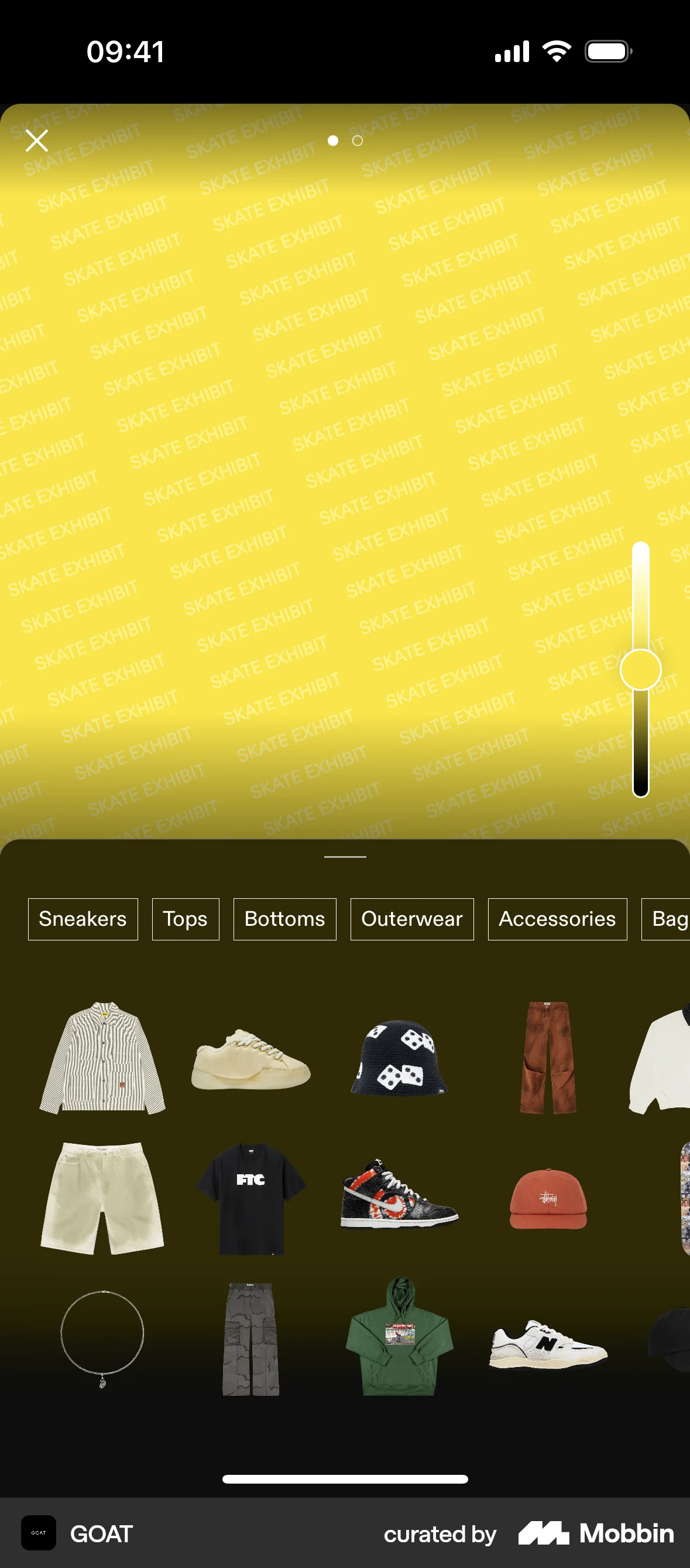 GOAT iOS screen containing Color Picker UI element