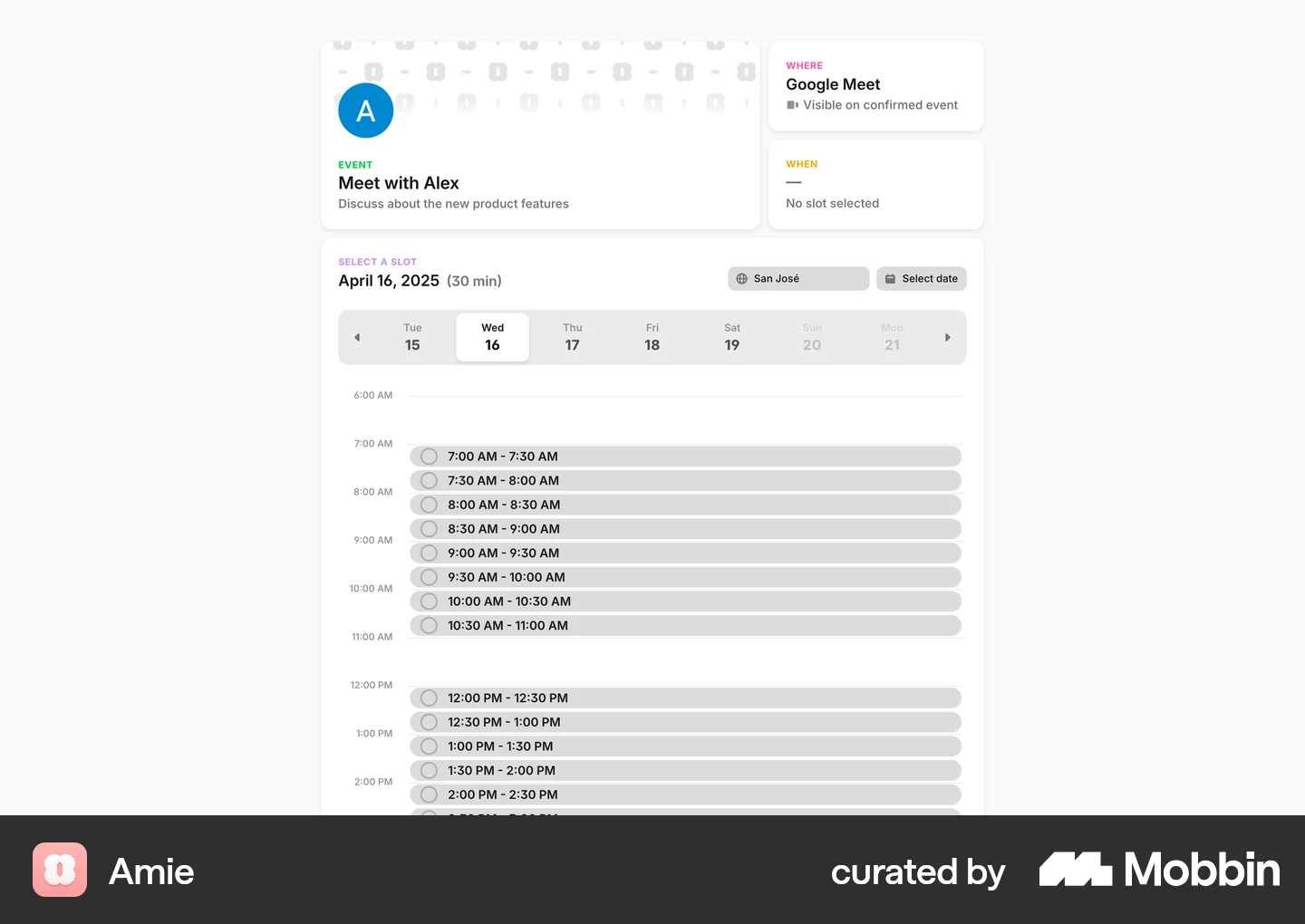 Time Selector UI Design Examples for Web Apps