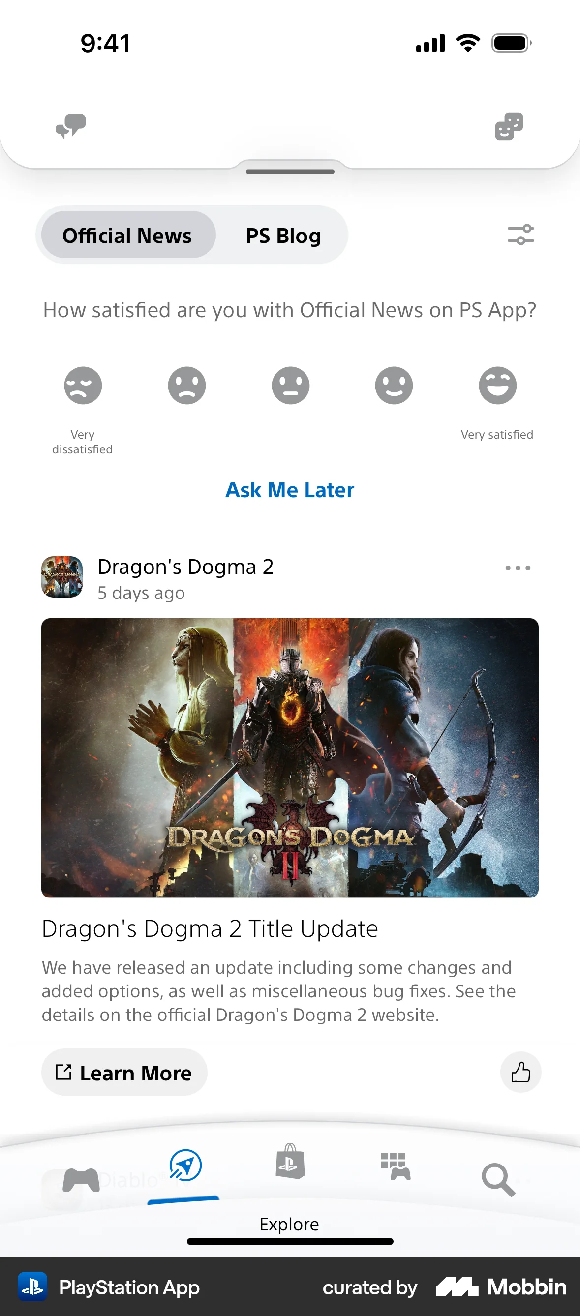 PlayStation App iOS Reviews & Ratings screen