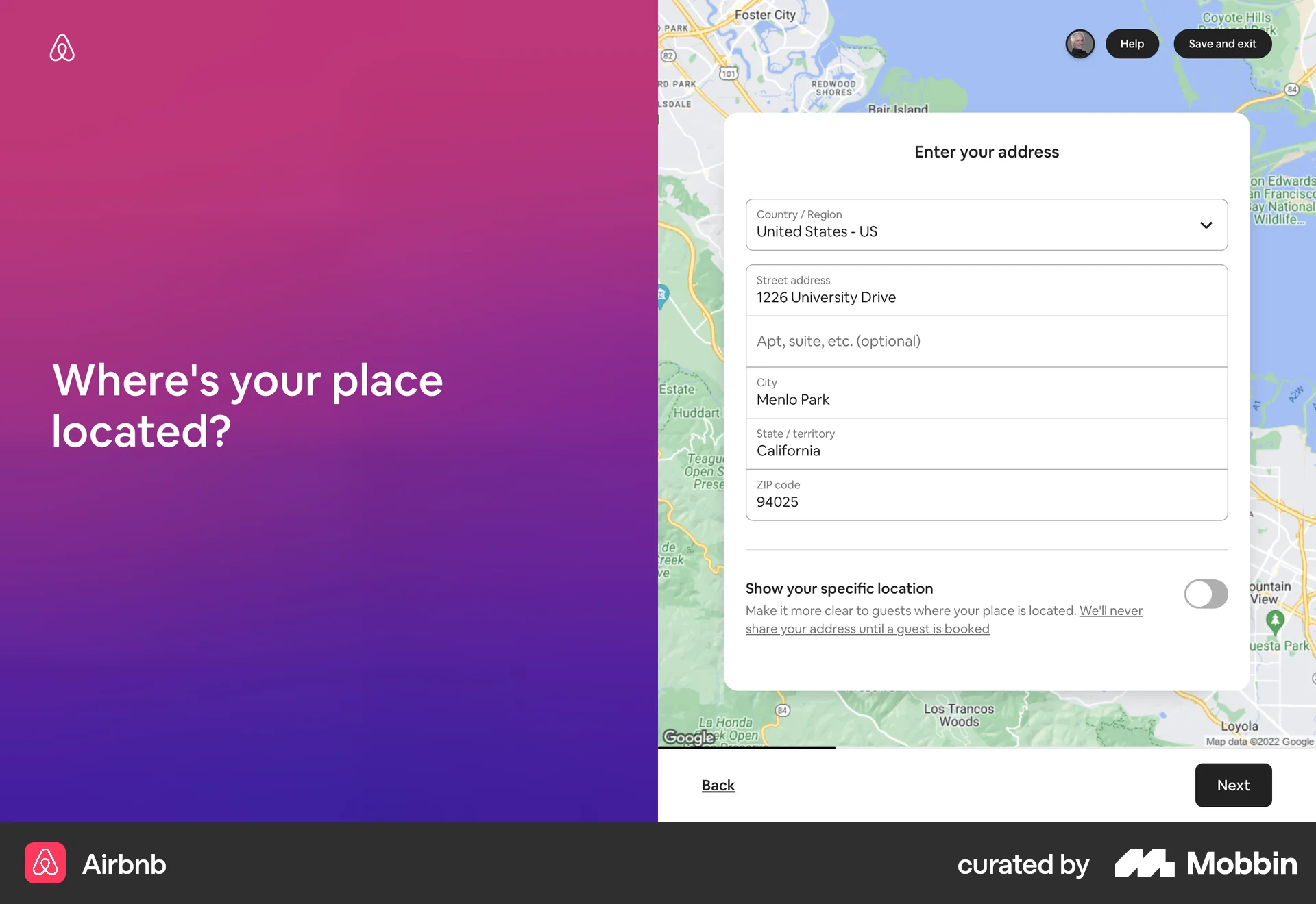 Airbnb Web Real Estate App screen