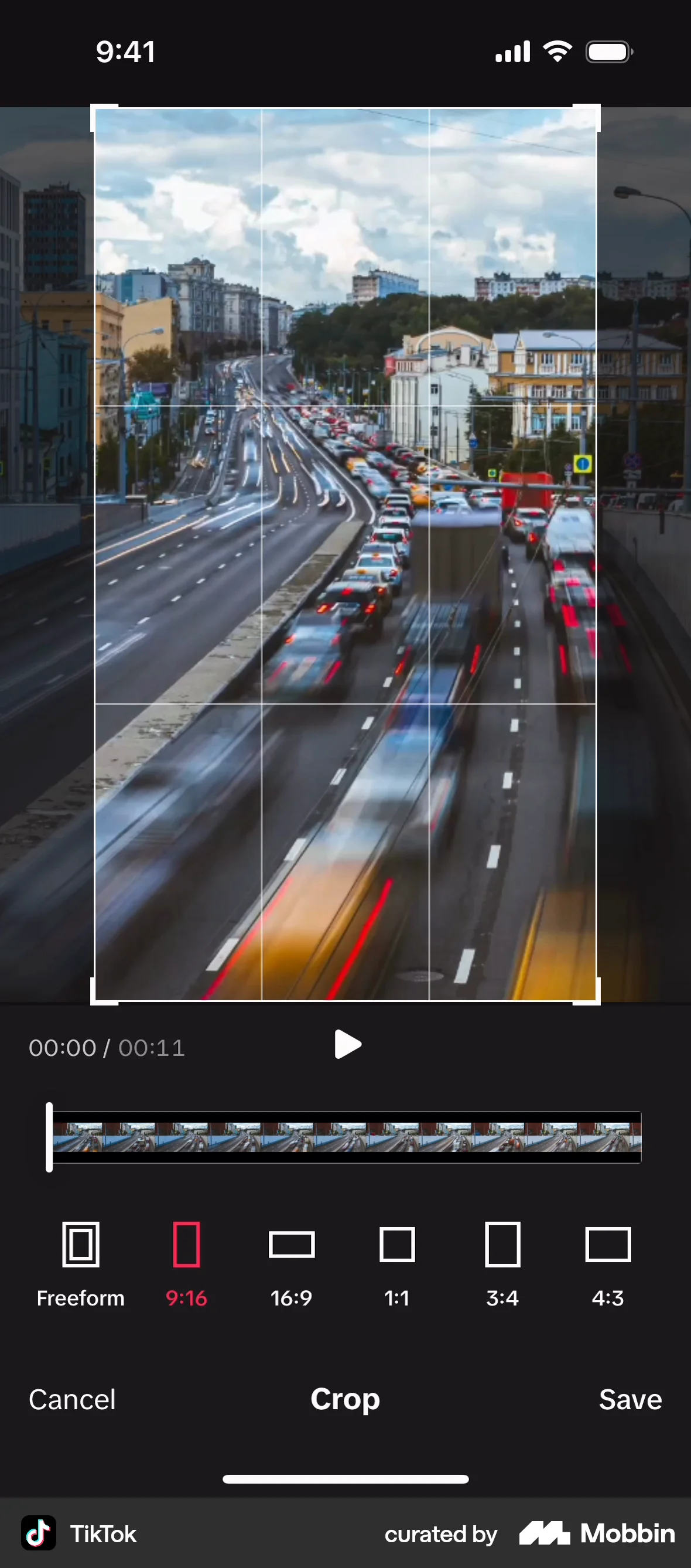 TikTok iOS Media Editor screen