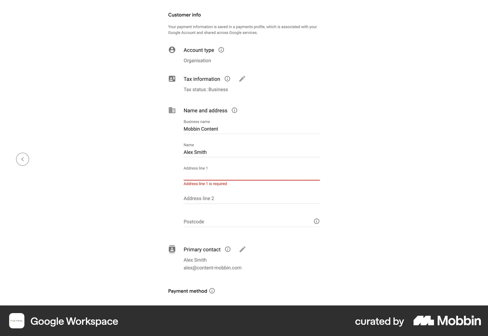 Google Workspace Web Error screen