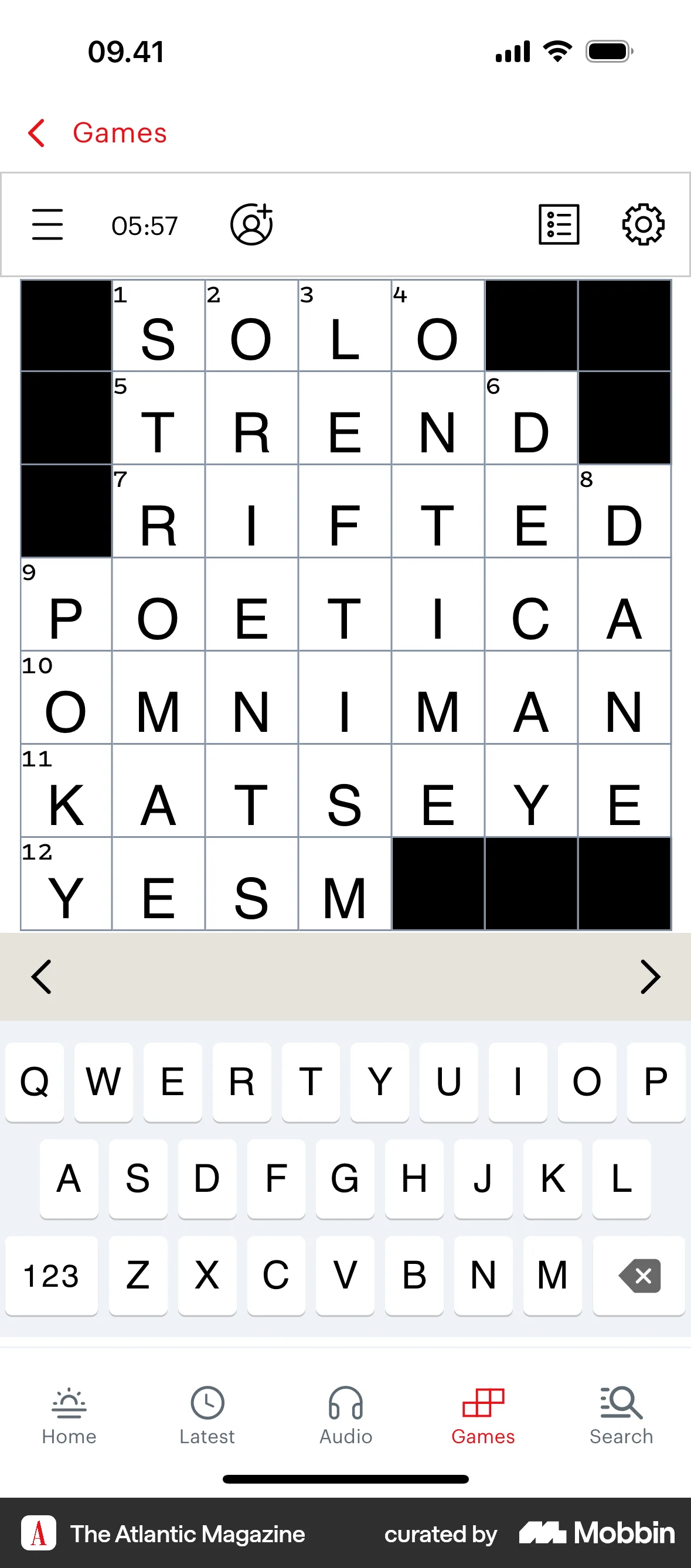 The Atlantic Magazine iOS Timer & Clock screen