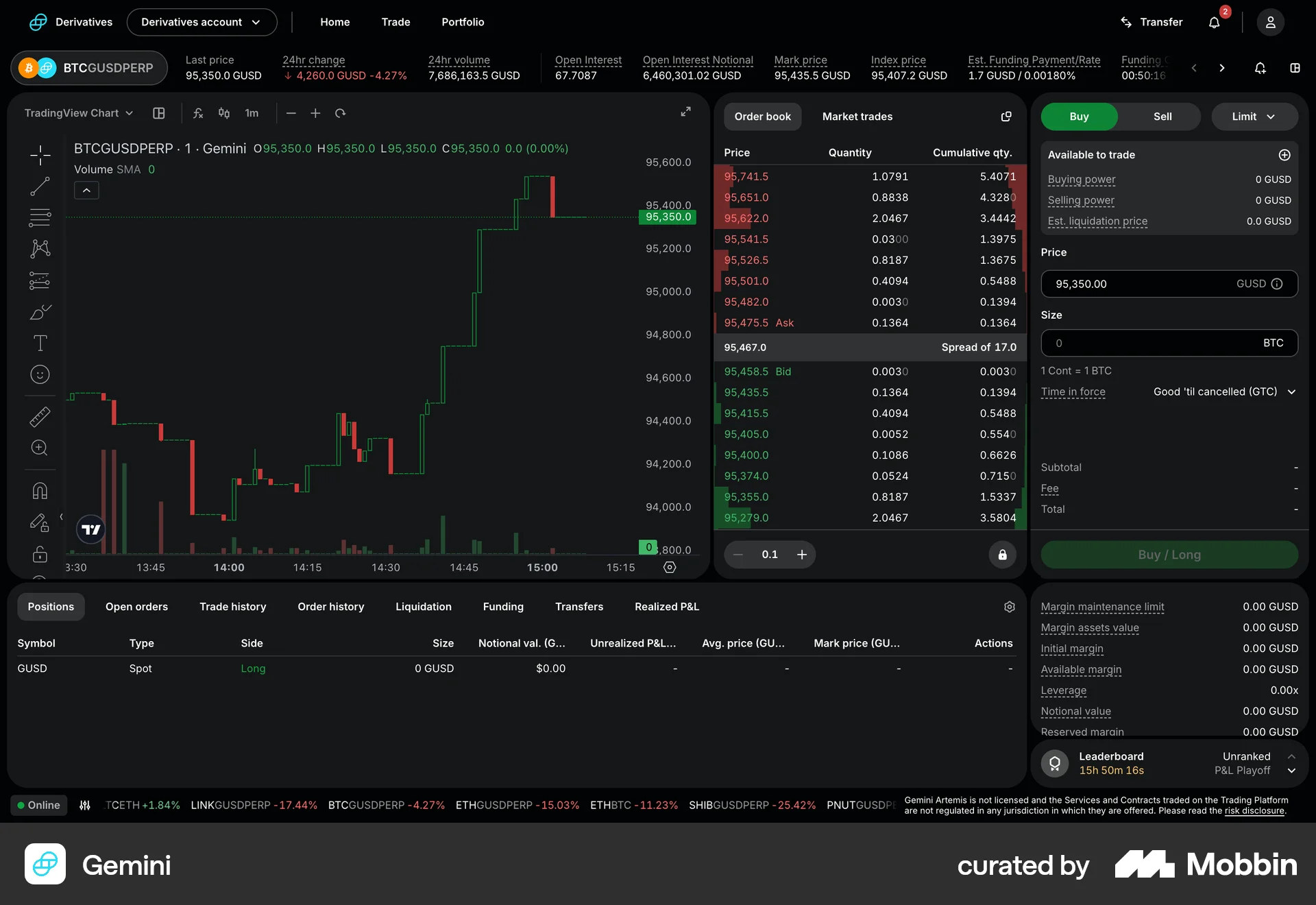 Gemini Web Timer & Clock screen