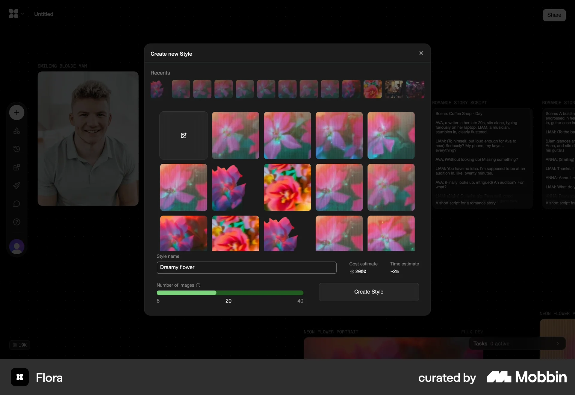 FLORA Web Progress screen