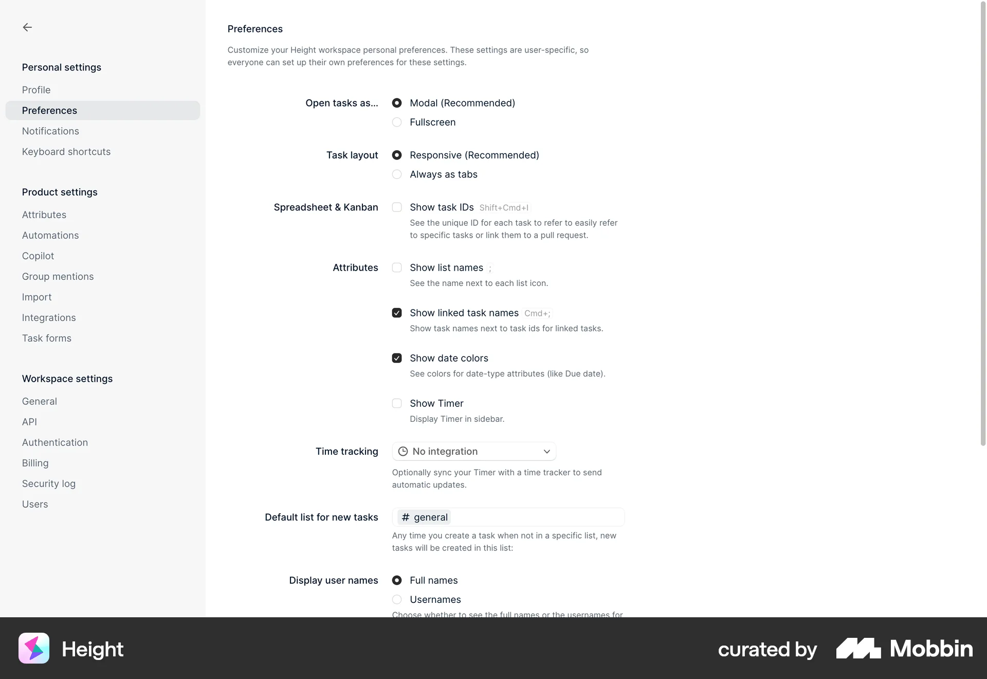 Height Web screen containing Radio Button UI element