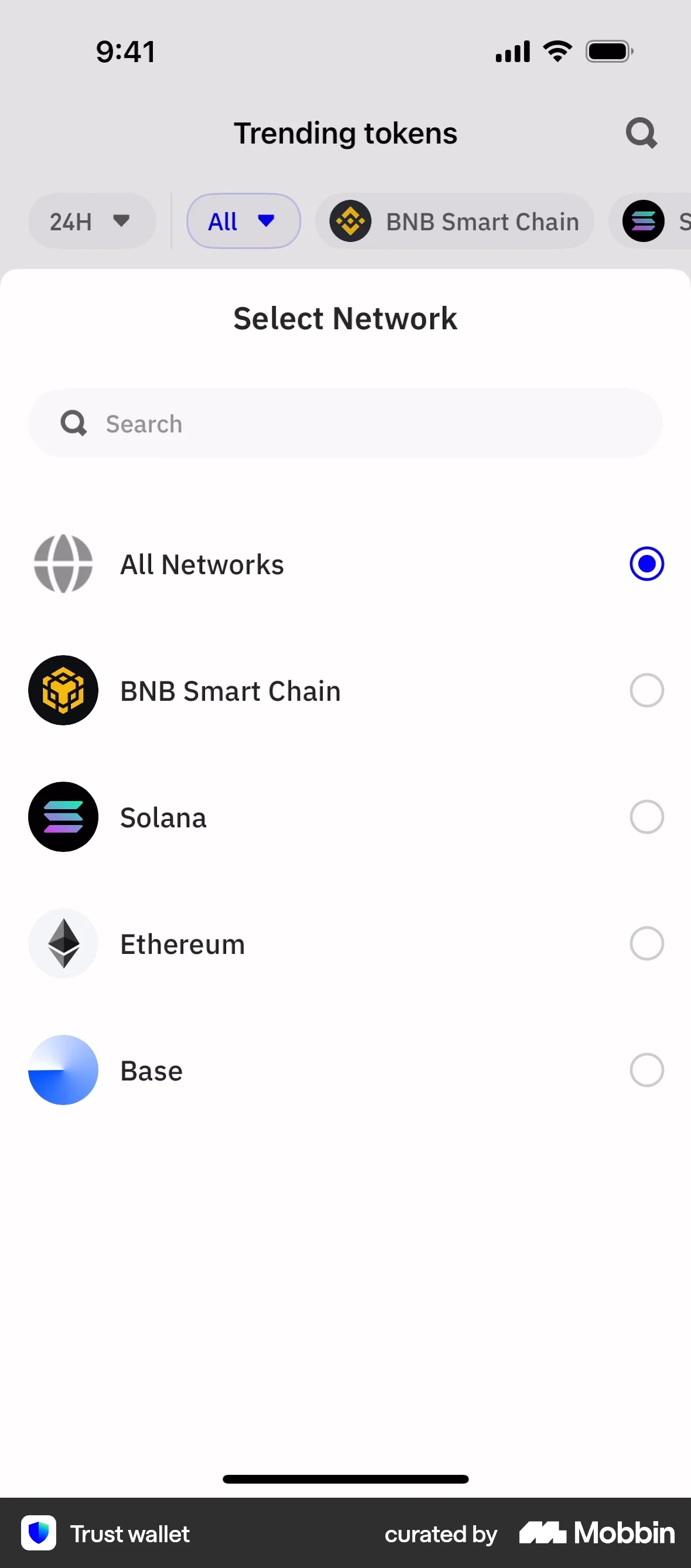 Trust Wallet iOS Crypto & Web3 App screen