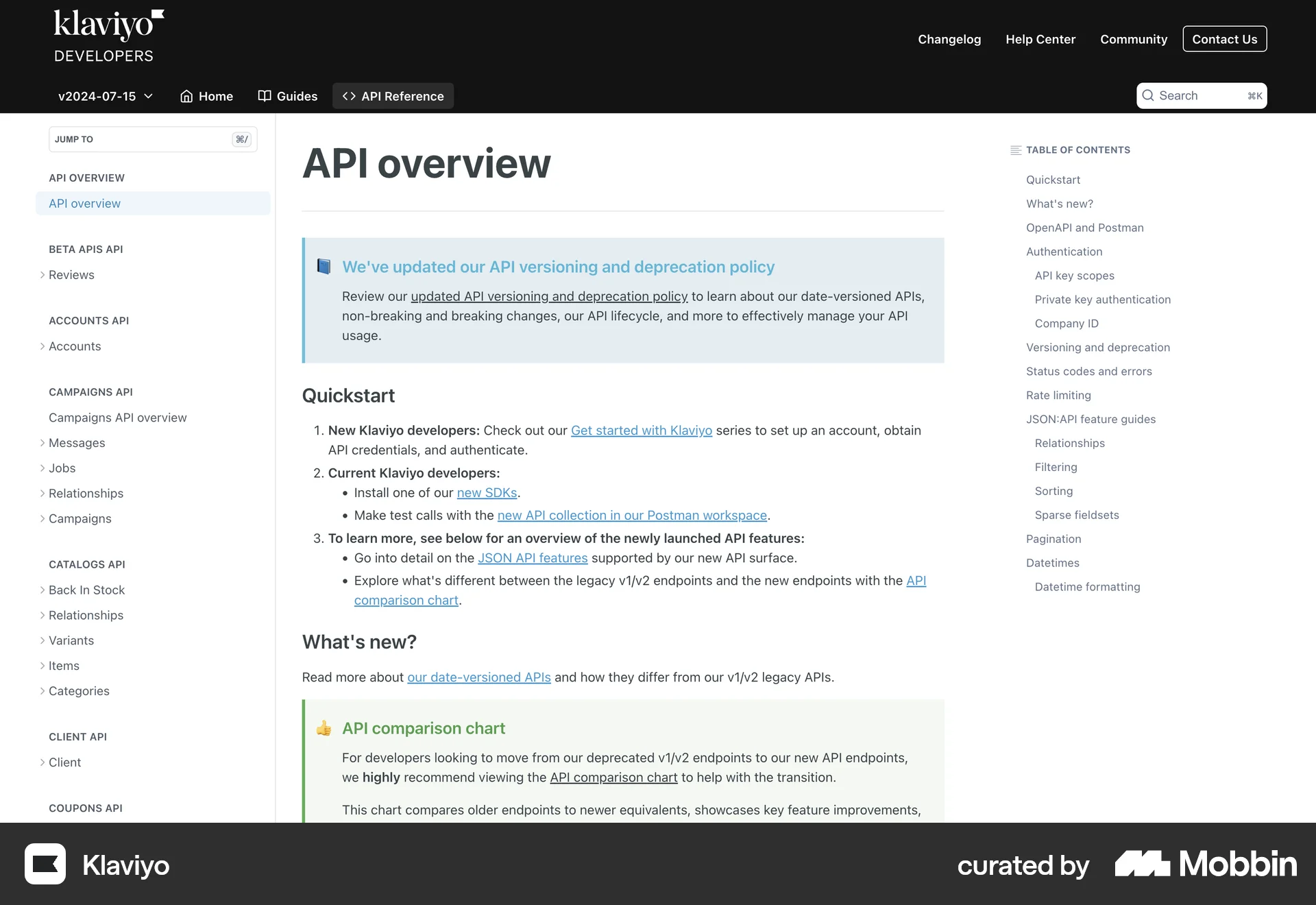 Klaviyo Web screen containing Keyboard Key UI element