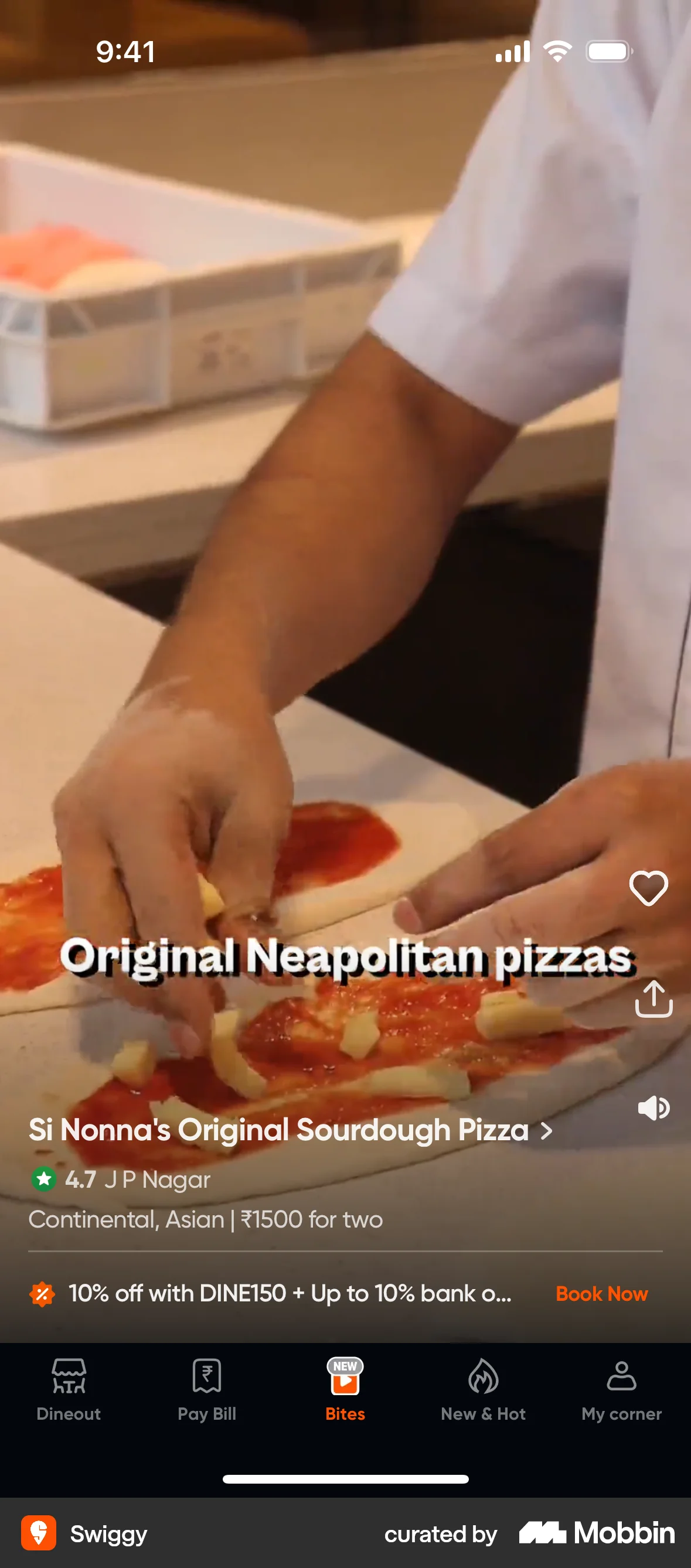 Swiggy iOS Stories screen