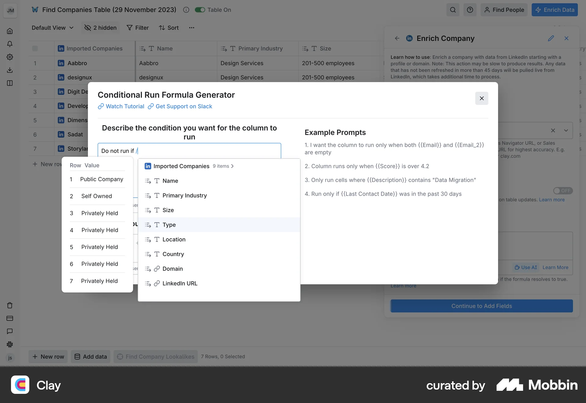Clay Web screen containing Tree UI element