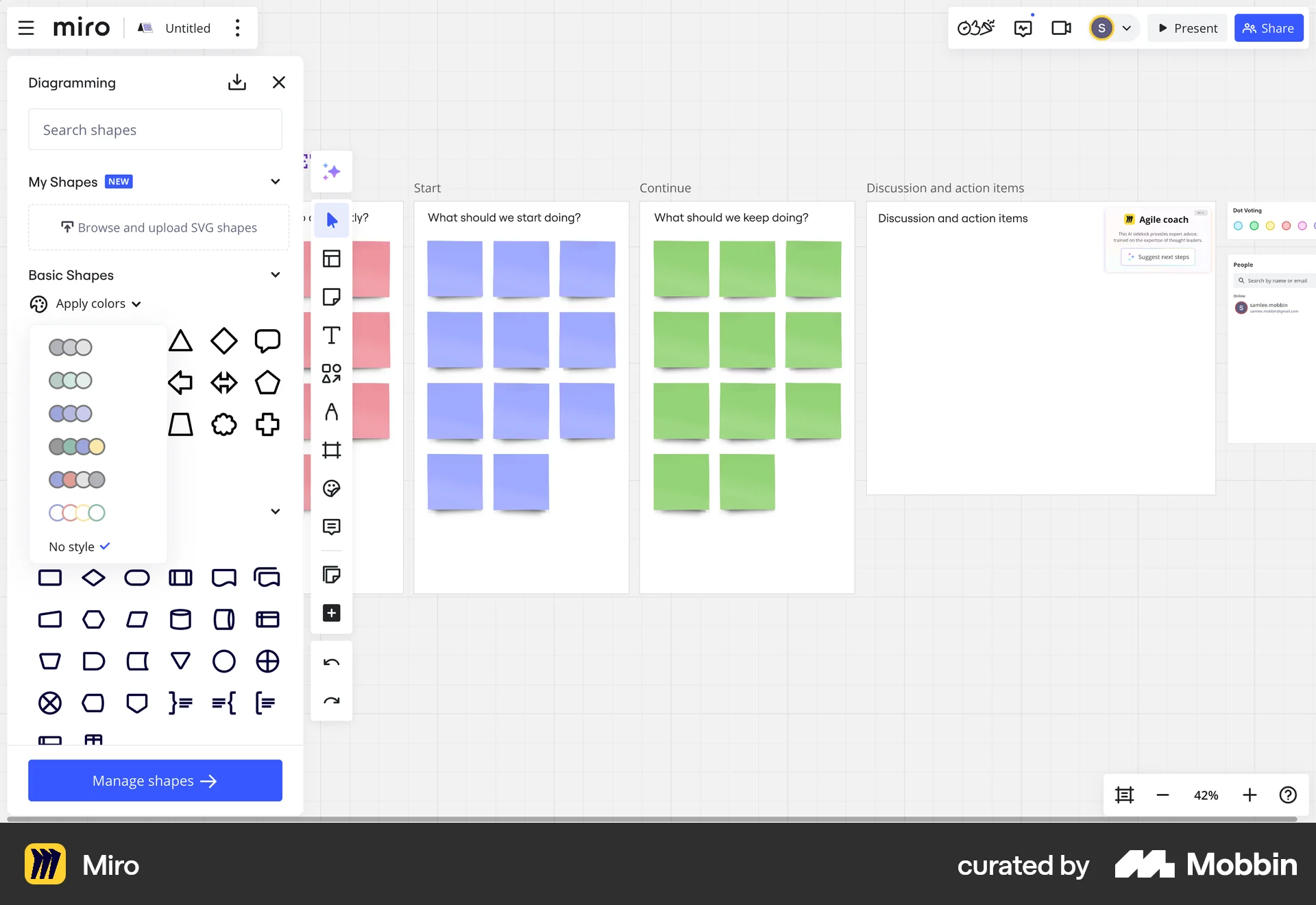 Miro Web screen containing Select UI element