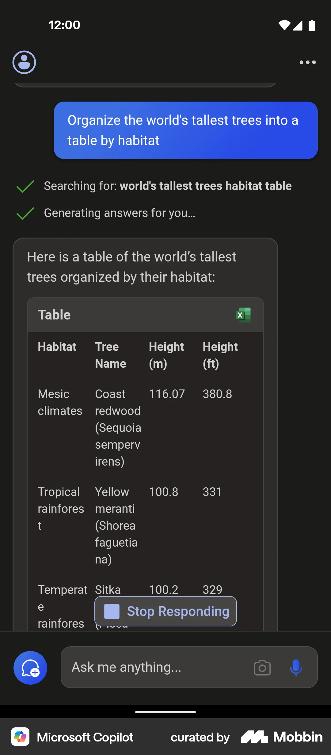 Microsoft Copilot Android AI App screen