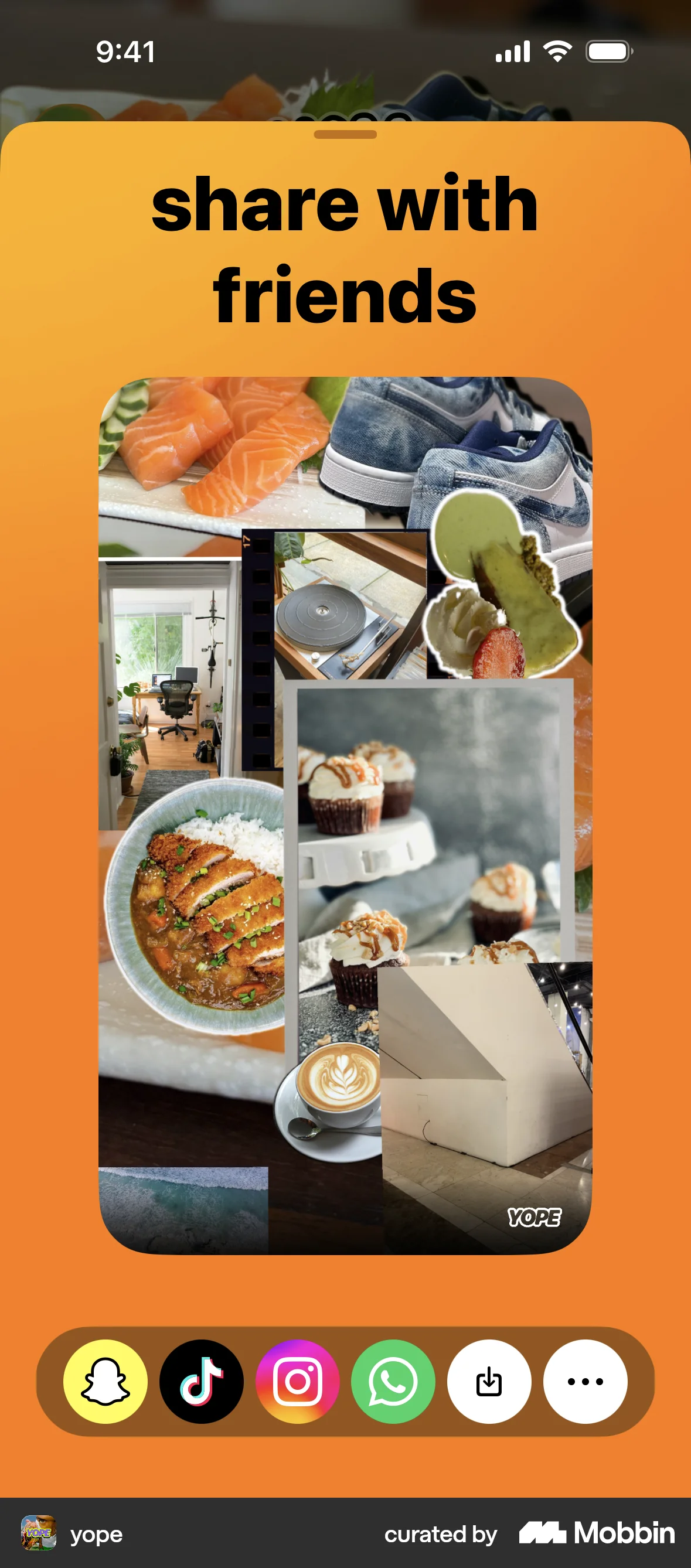 yope iOS screen containing Button UI element