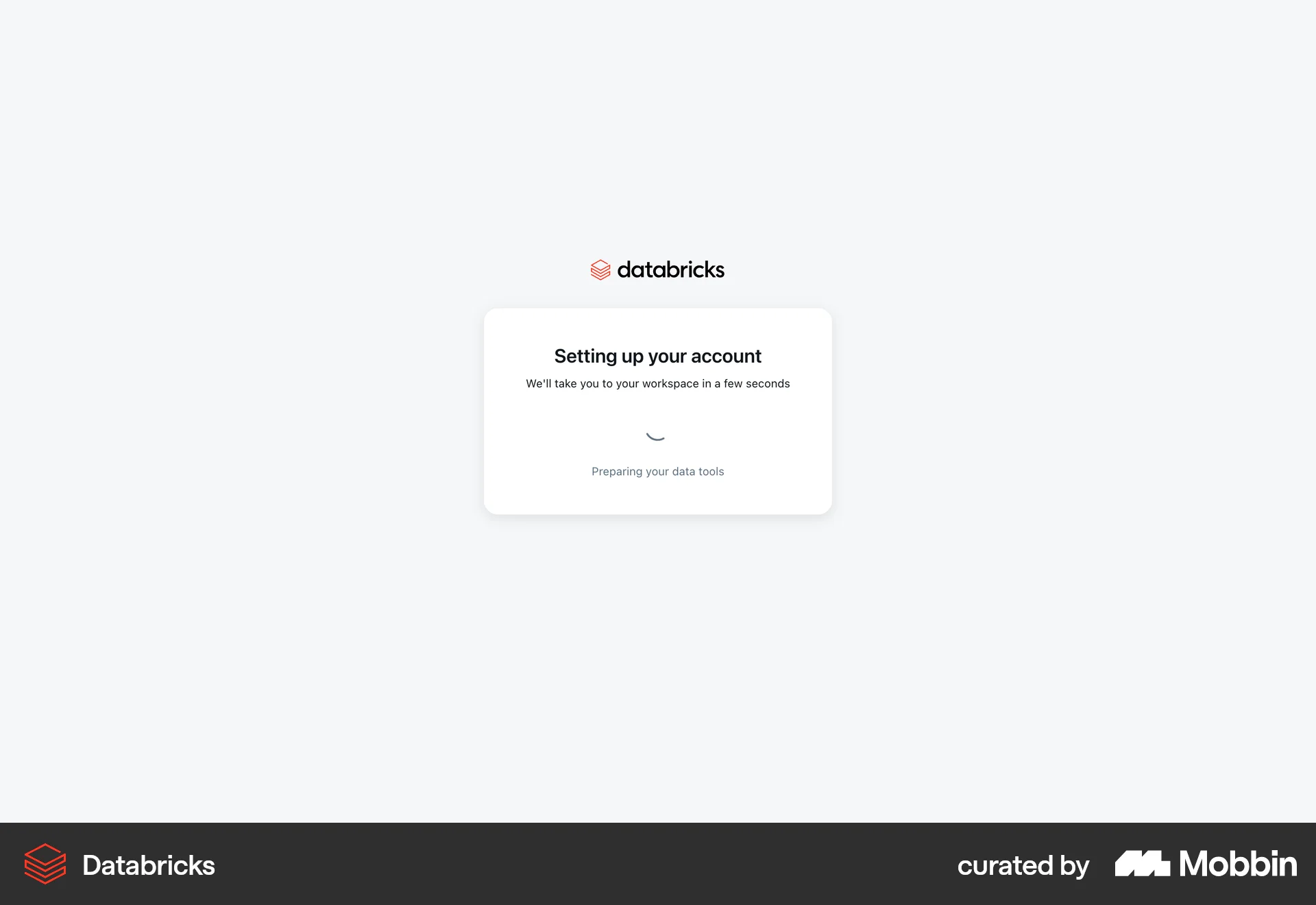 Databricks Web screen containing Loading Indicator UI element
