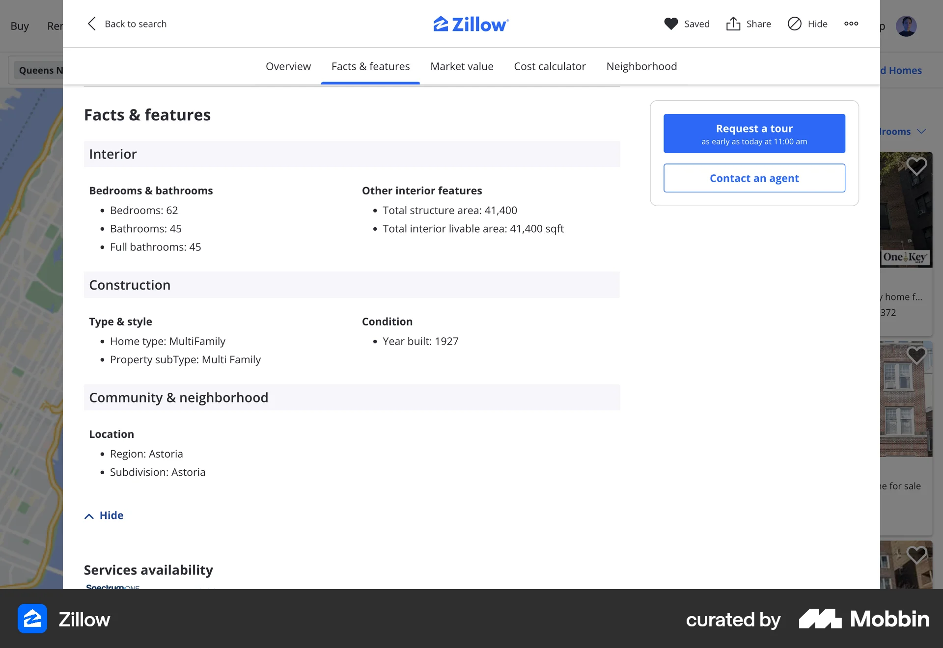 Zillow Web Product Detail screen