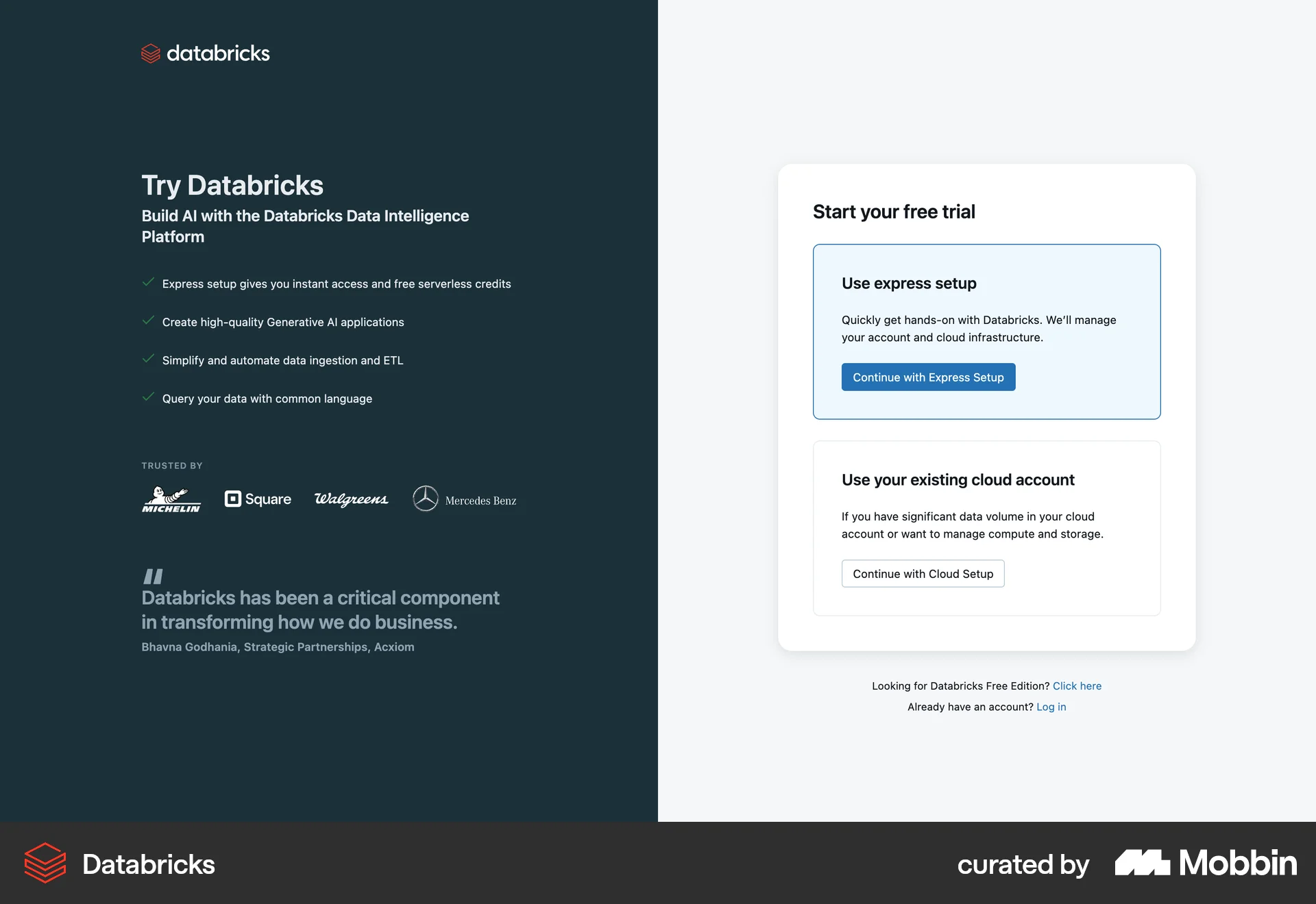 Databricks Web Developer Tools App screen