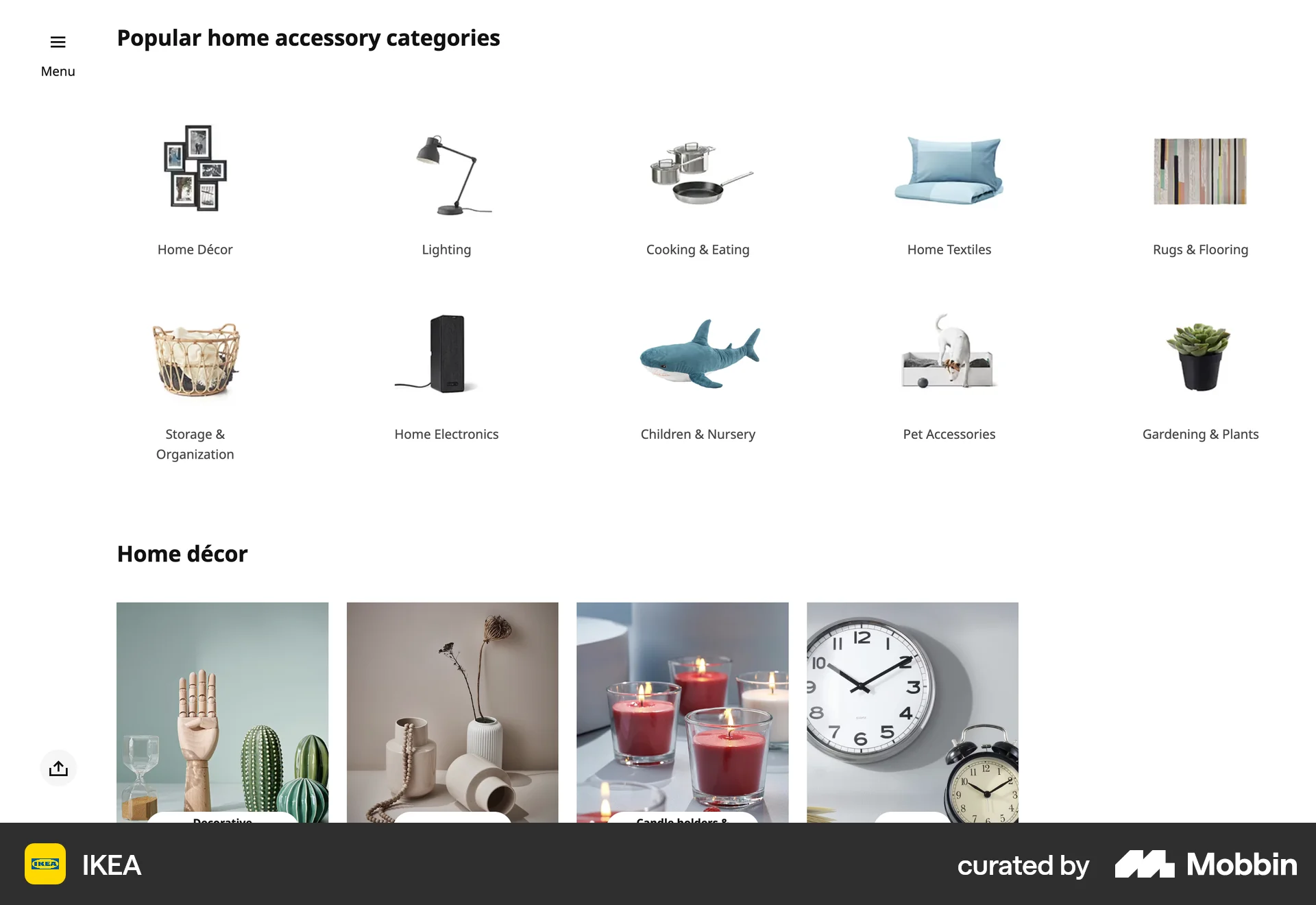 IKEA Web Shop & Storefront screen