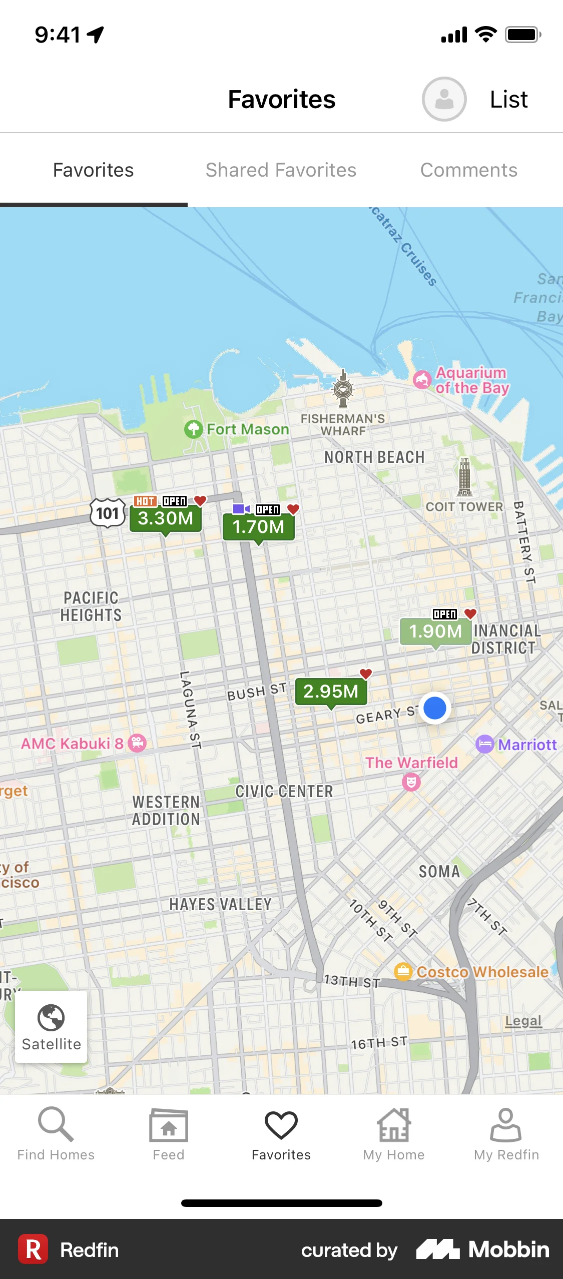 Redfin iOS Real Estate App screen