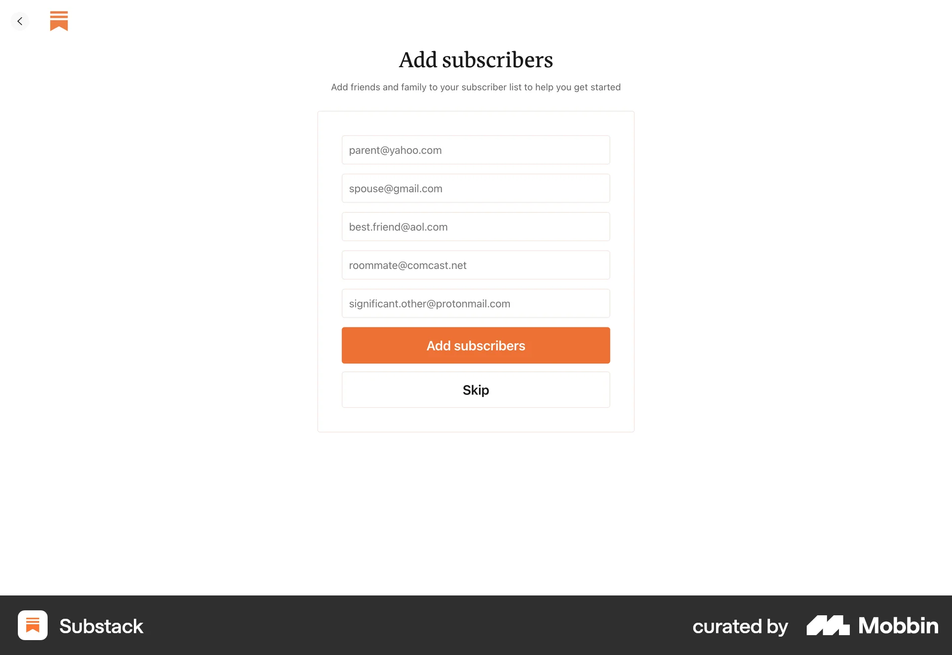 Substack Web Invite & Refer Friends screen