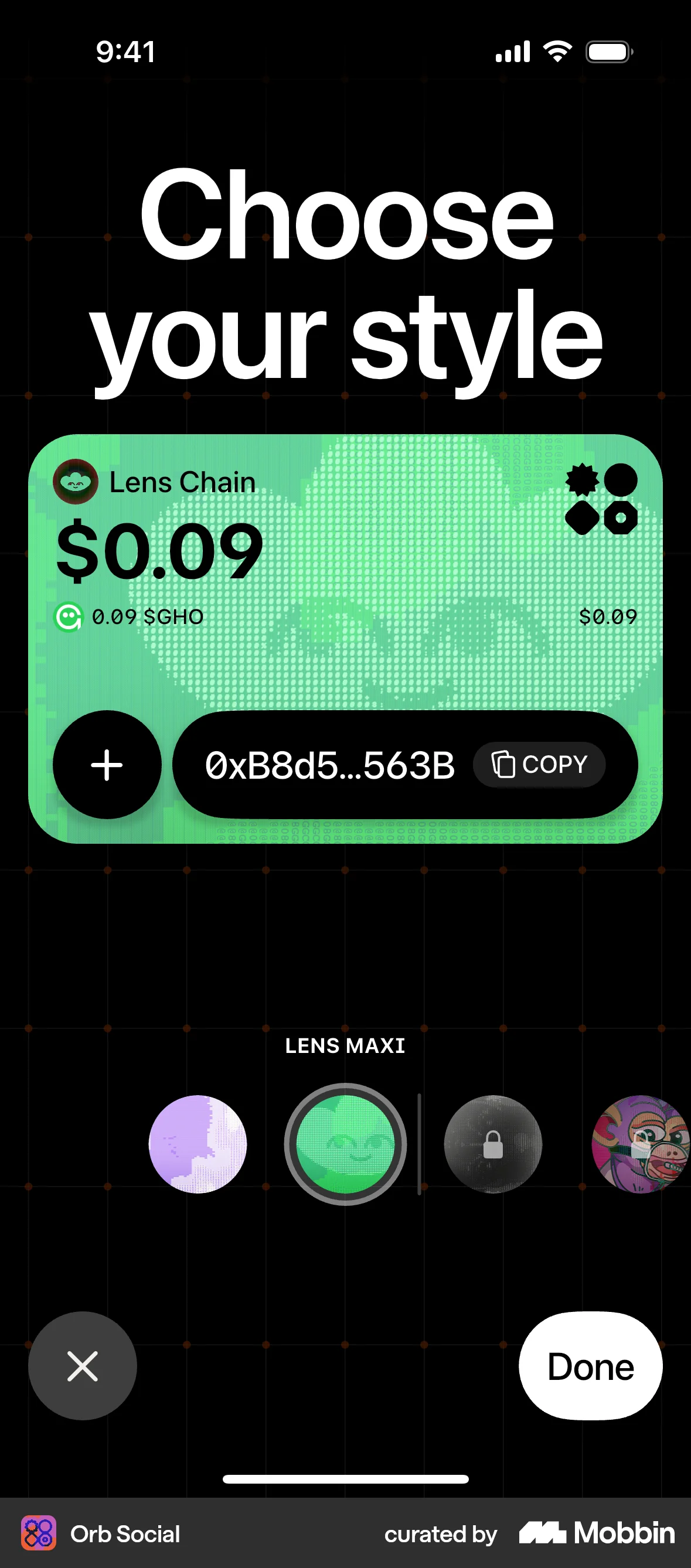 Orb Social iOS screen containing Divider UI element