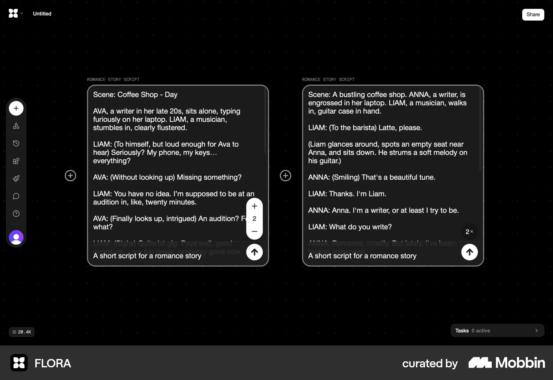 FLORA Web screen containing Stepper UI element