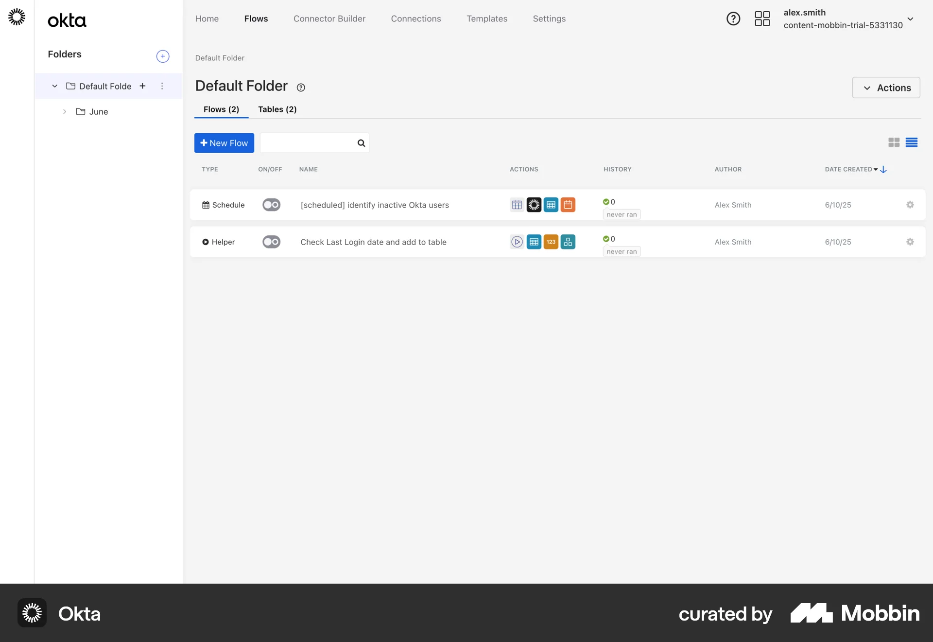 Okta Web screen containing Segmented Control UI element