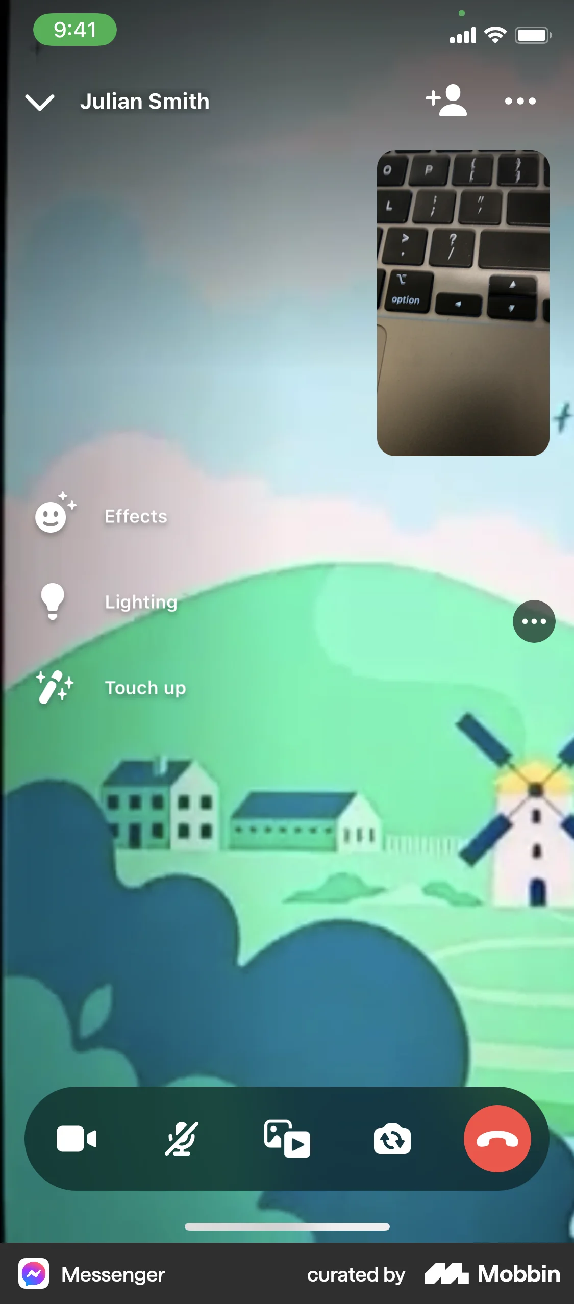 Messenger iOS Call screen