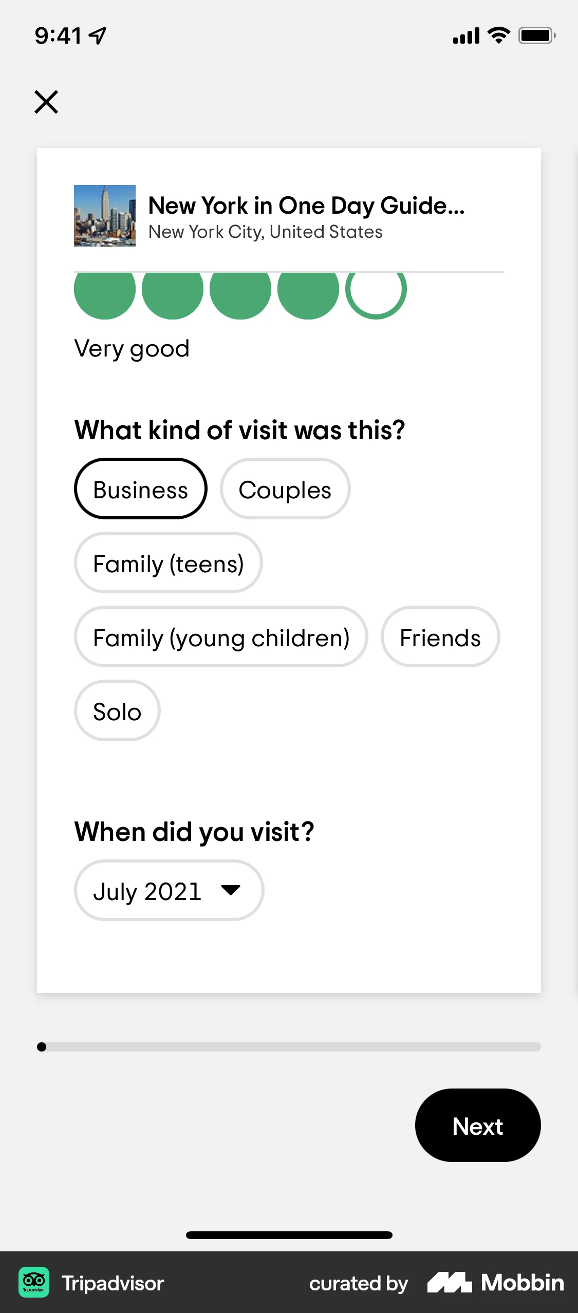 Tripadvisor iOS Reviews & Ratings screen