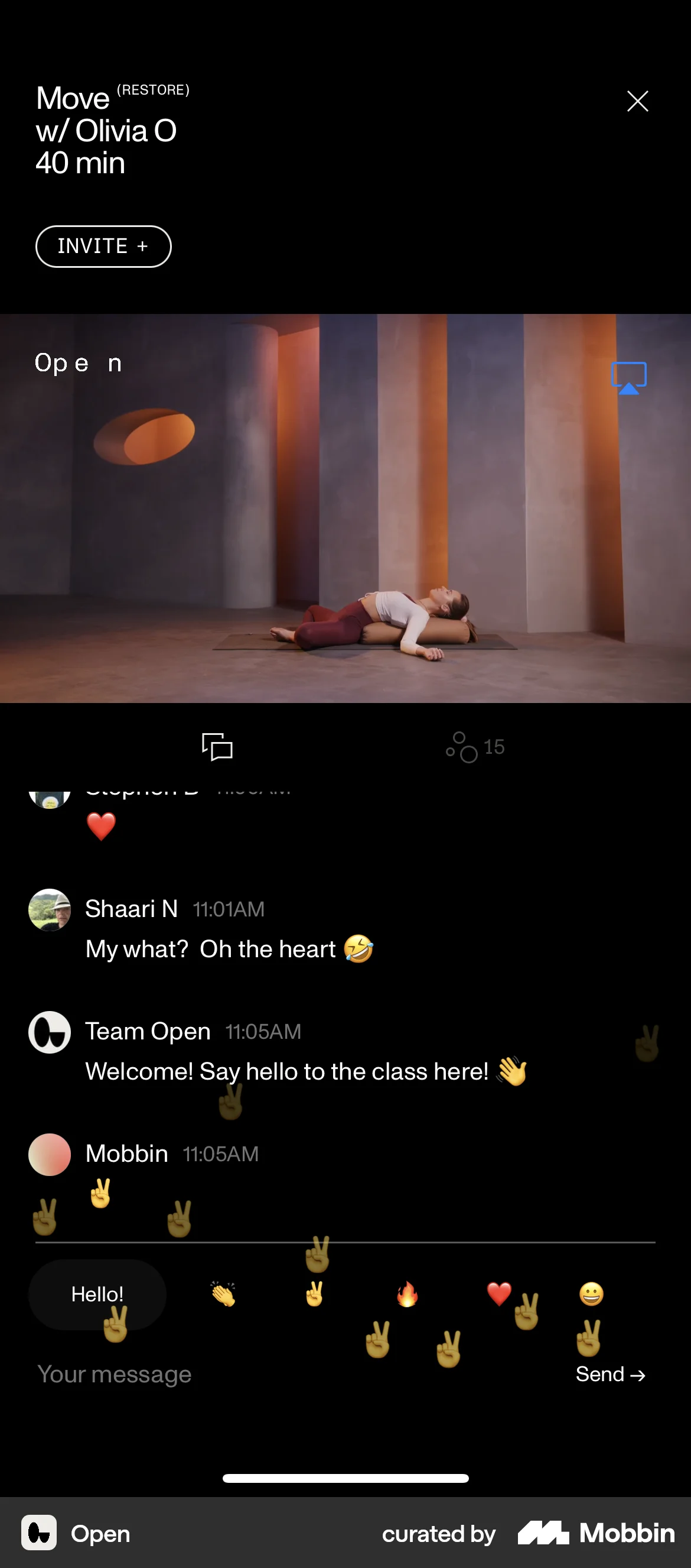 Open iOS Class & Lesson Detail screen