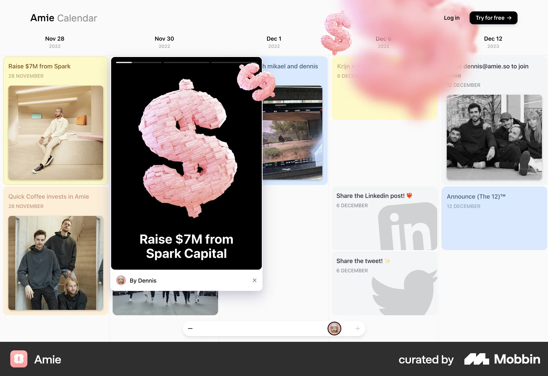 Amie Web Stories screen