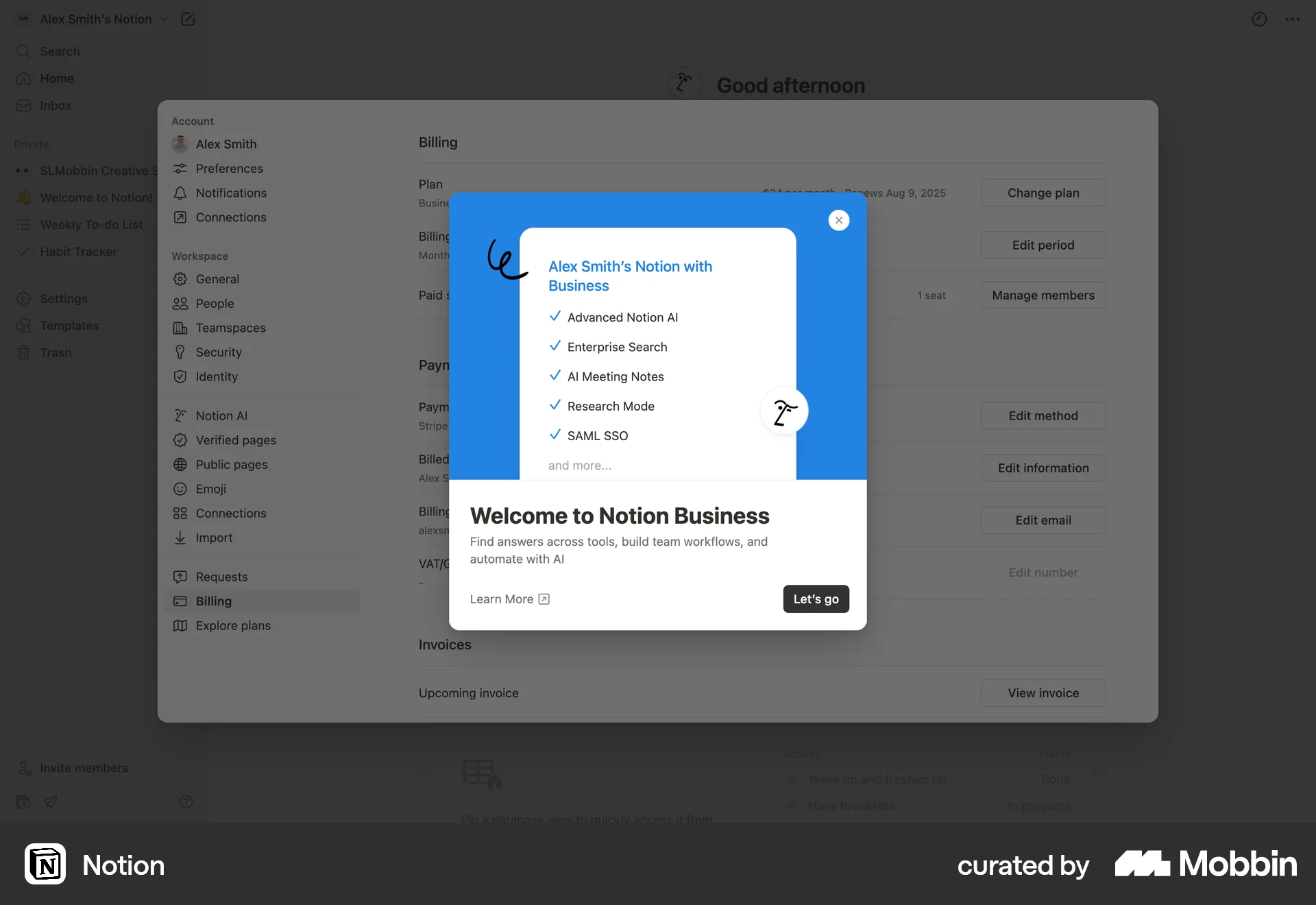 Notion Web Acknowledgement & Success screen
