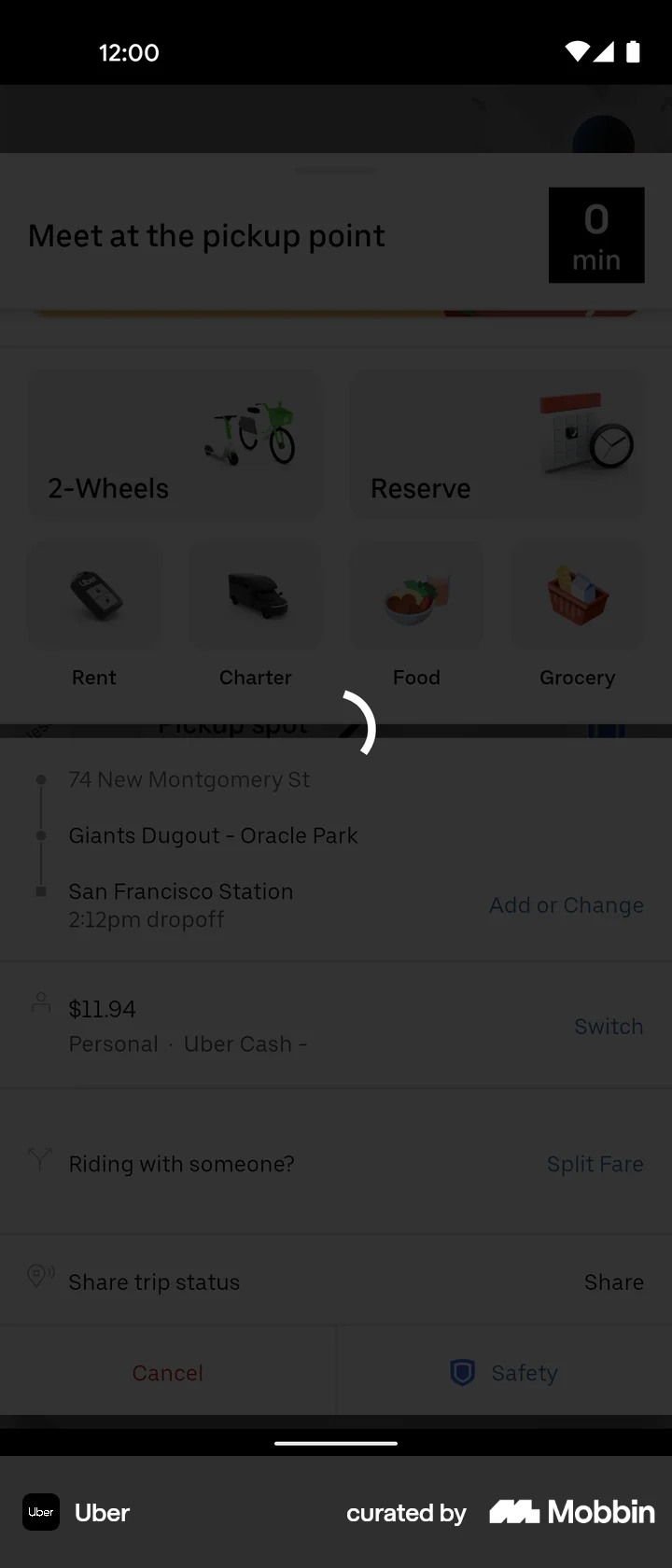 Uber Loading Uber Android Loading | Mobbin