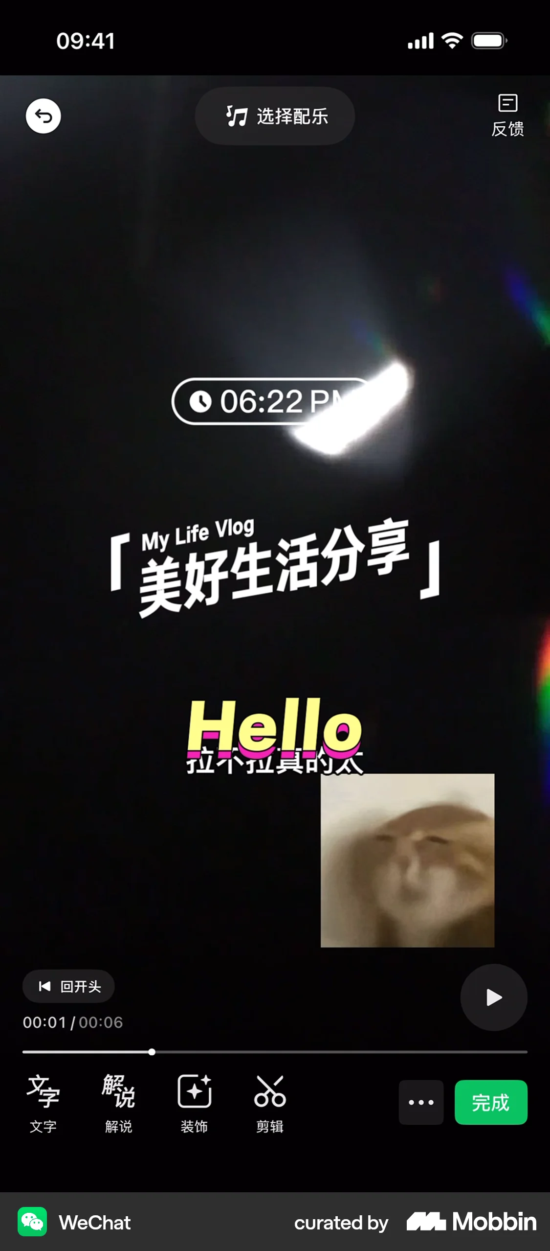 WeChat iOS Timeline & History screen
