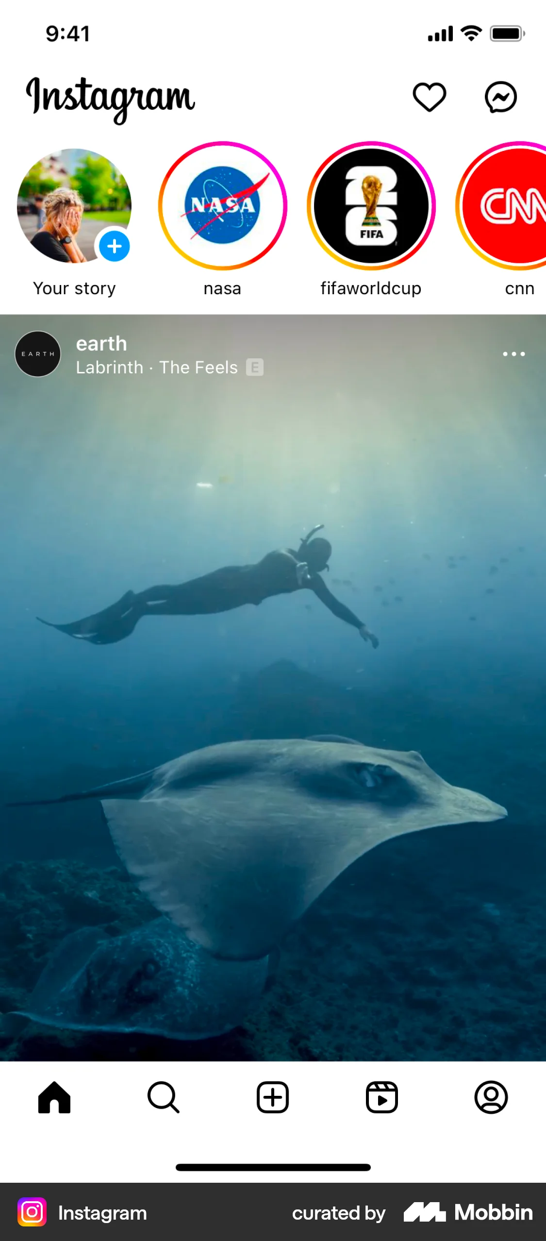 Instagram iOS Social Feed screen