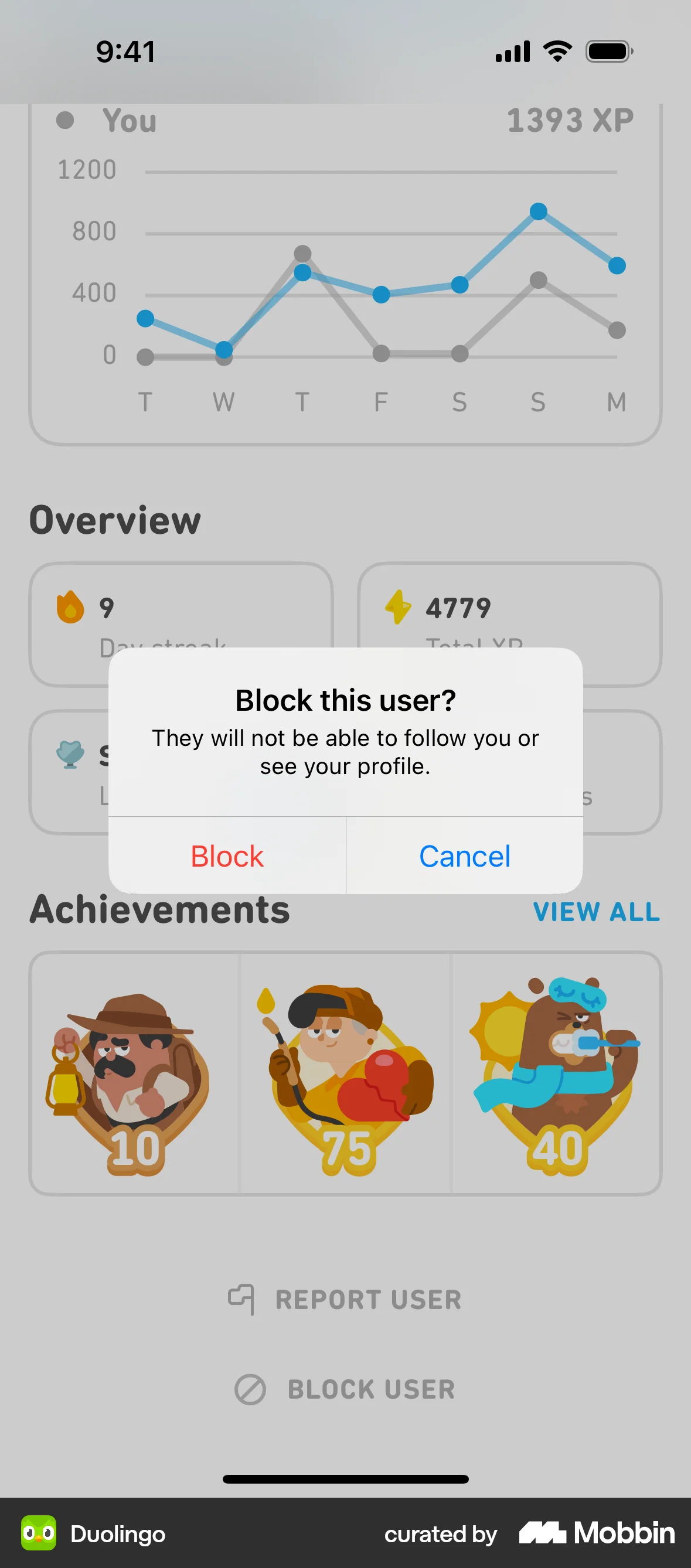 Duolingo iOS Ban & Block screen
