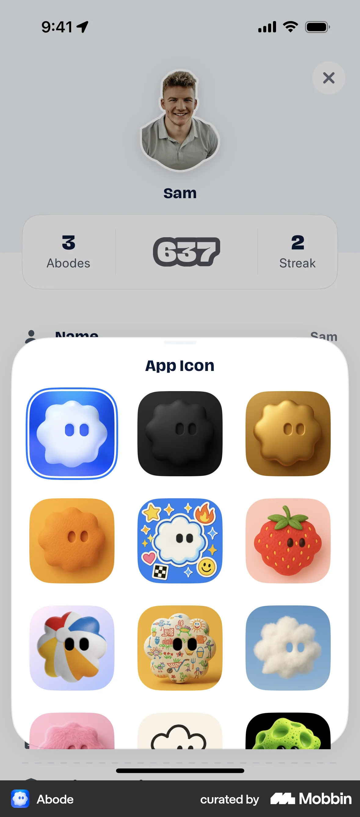 Abode iOS screen containing Tile UI element
